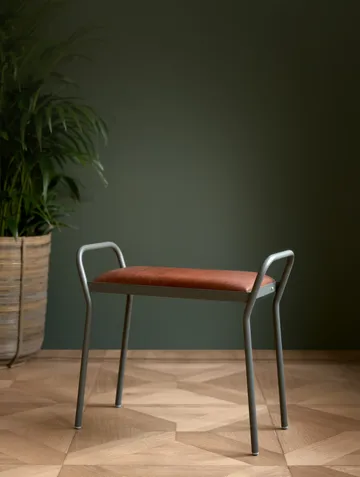 Anyone Hocker - Green-grey/Vintage Cognac - Maze