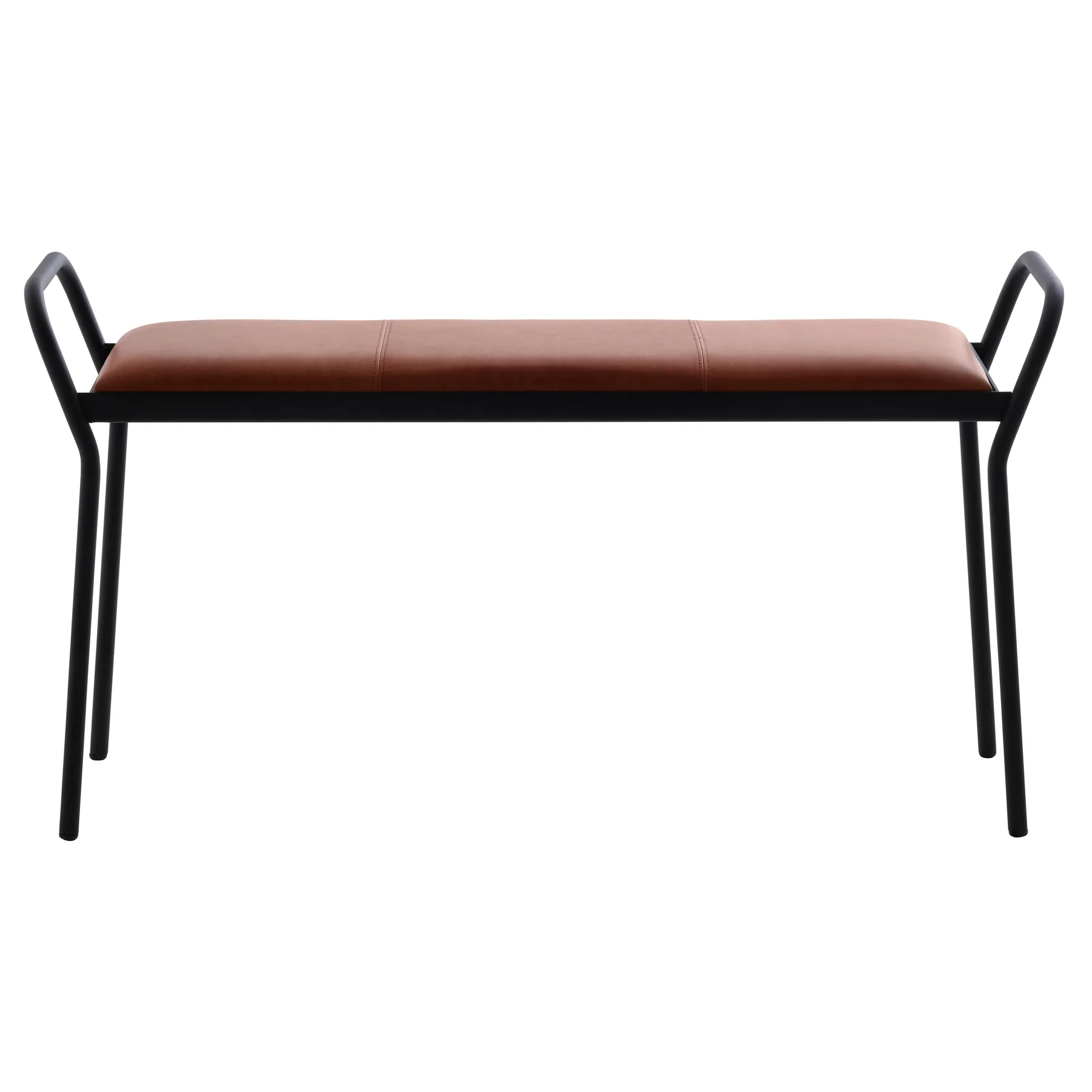 Anytwo Hocker, Schwarz-vintage cognac Maze