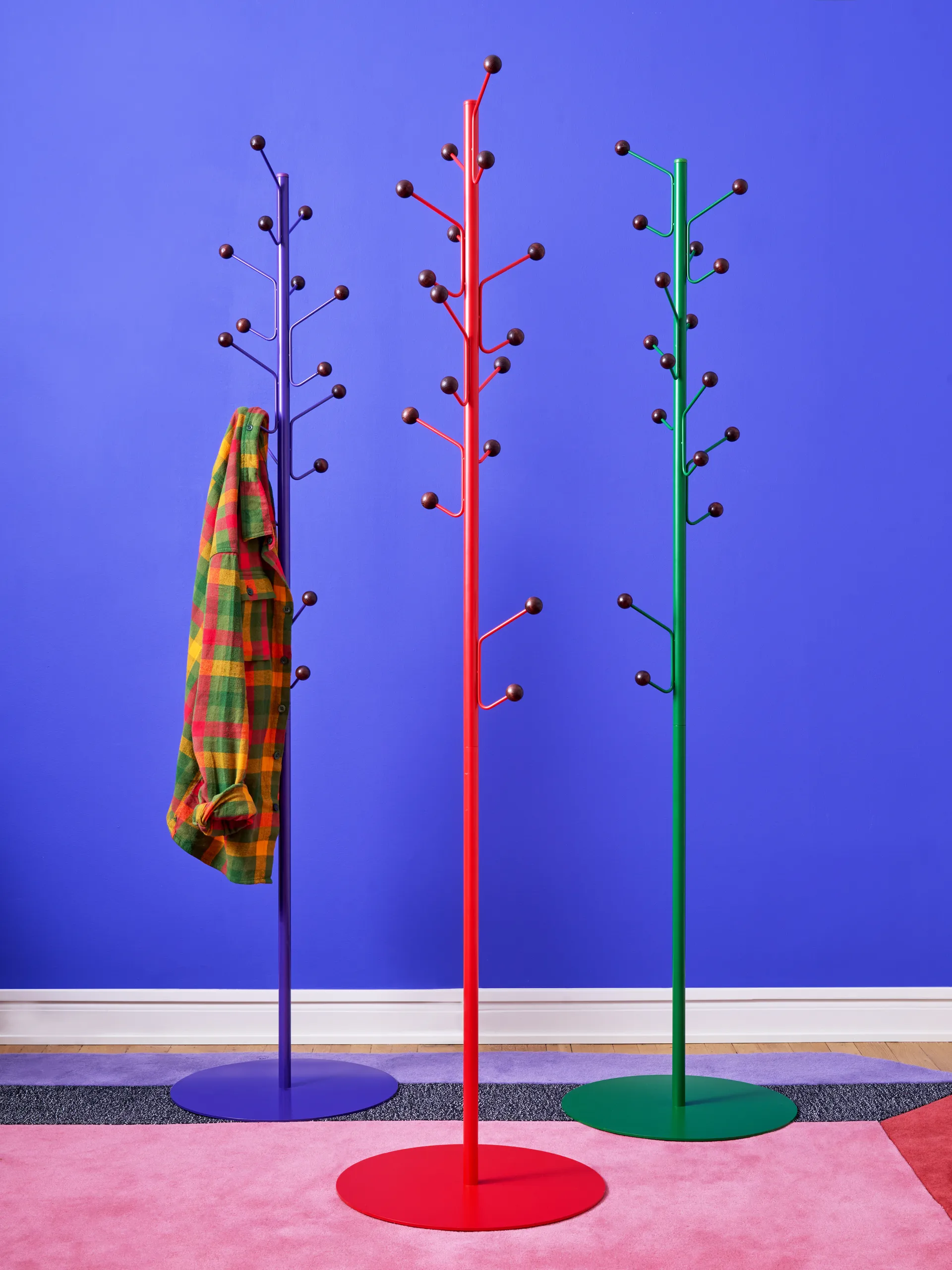 Bill Floor Kleiderhaken, Grün-Dunkelbraun Maze