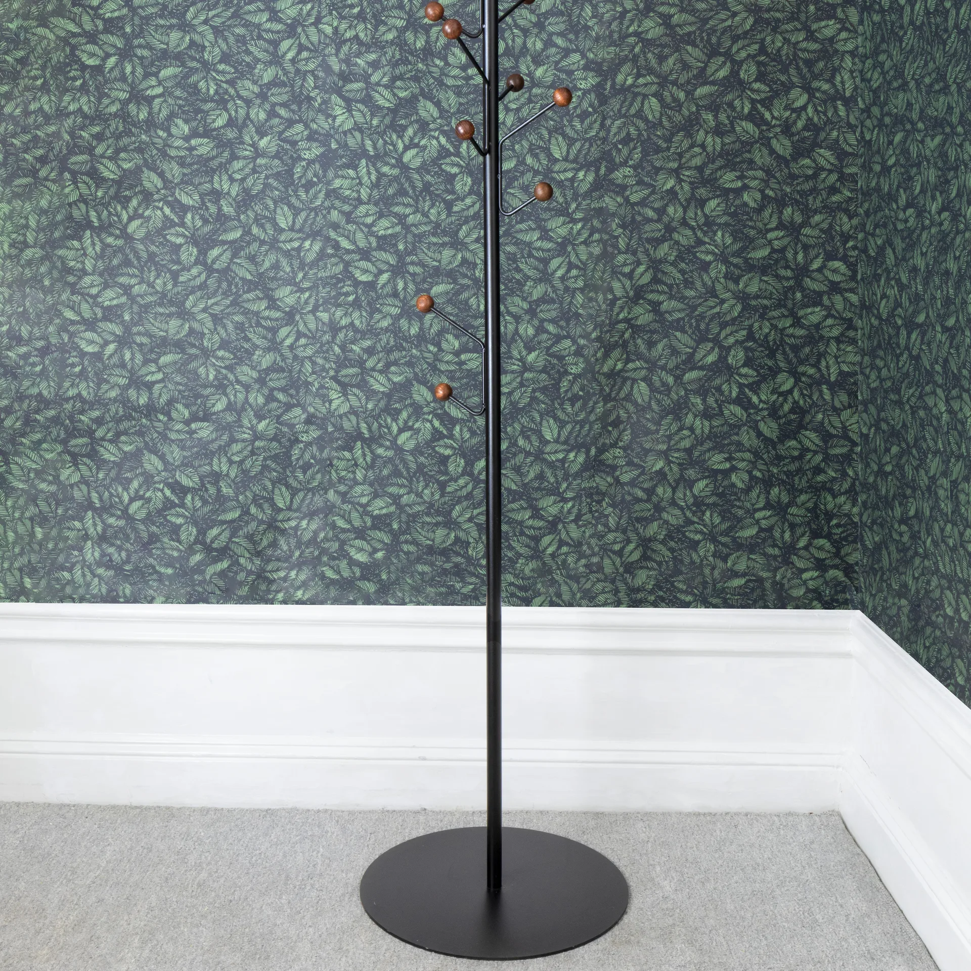 Bill Floor Kleiderhaken, Schwarz-dunkelbraun Maze