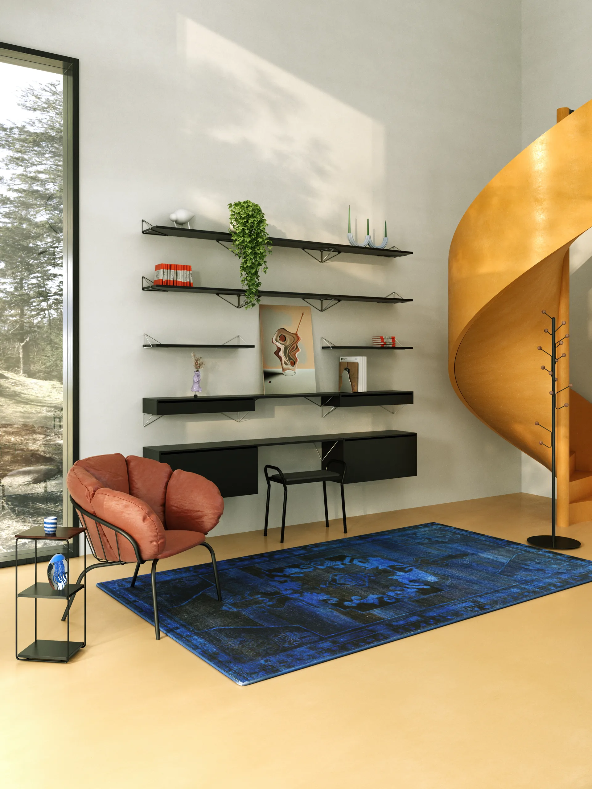 Bill Floor Kleiderhaken, Schwarz Maze