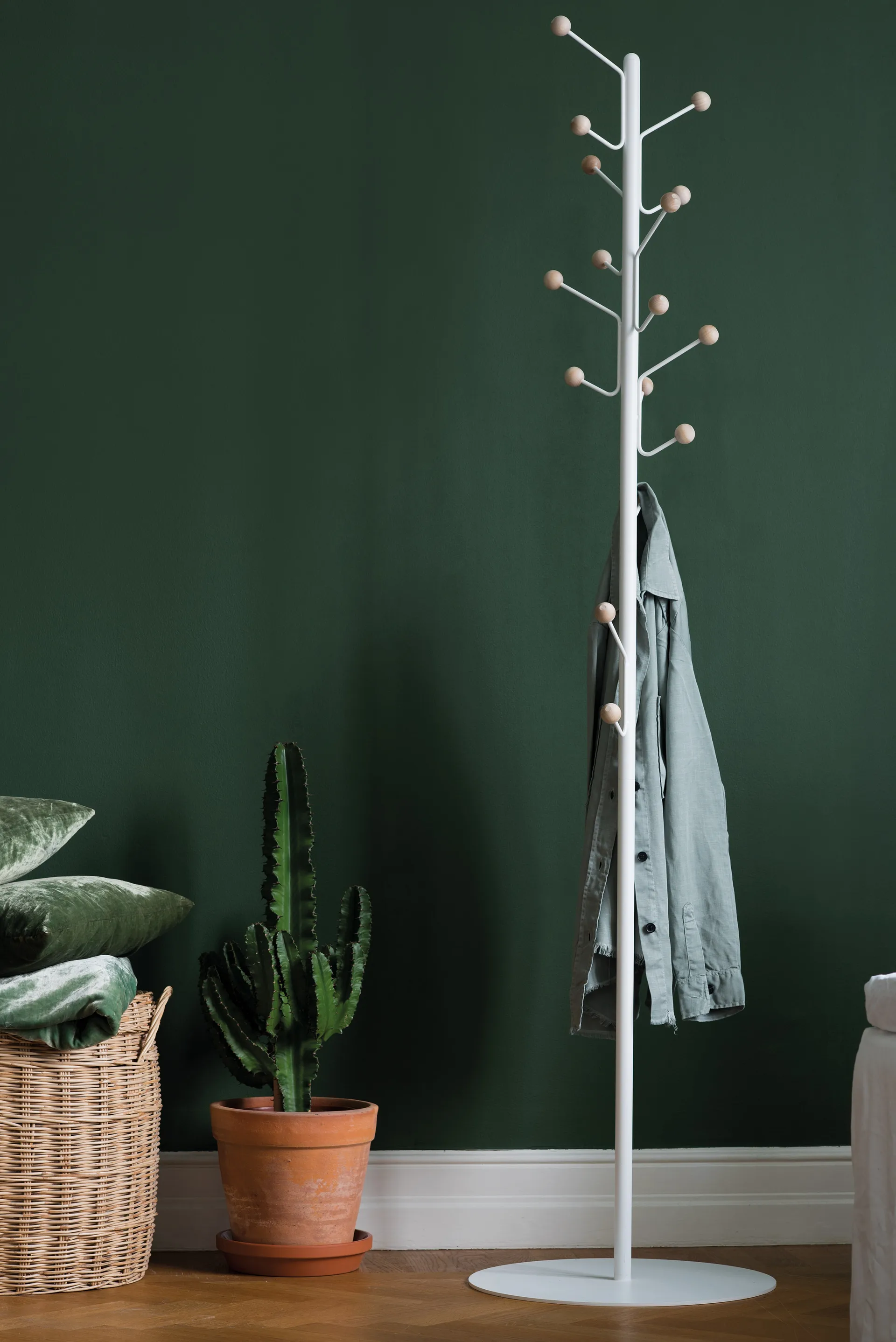 Bill Floor Kleiderhaken, Weiß Maze