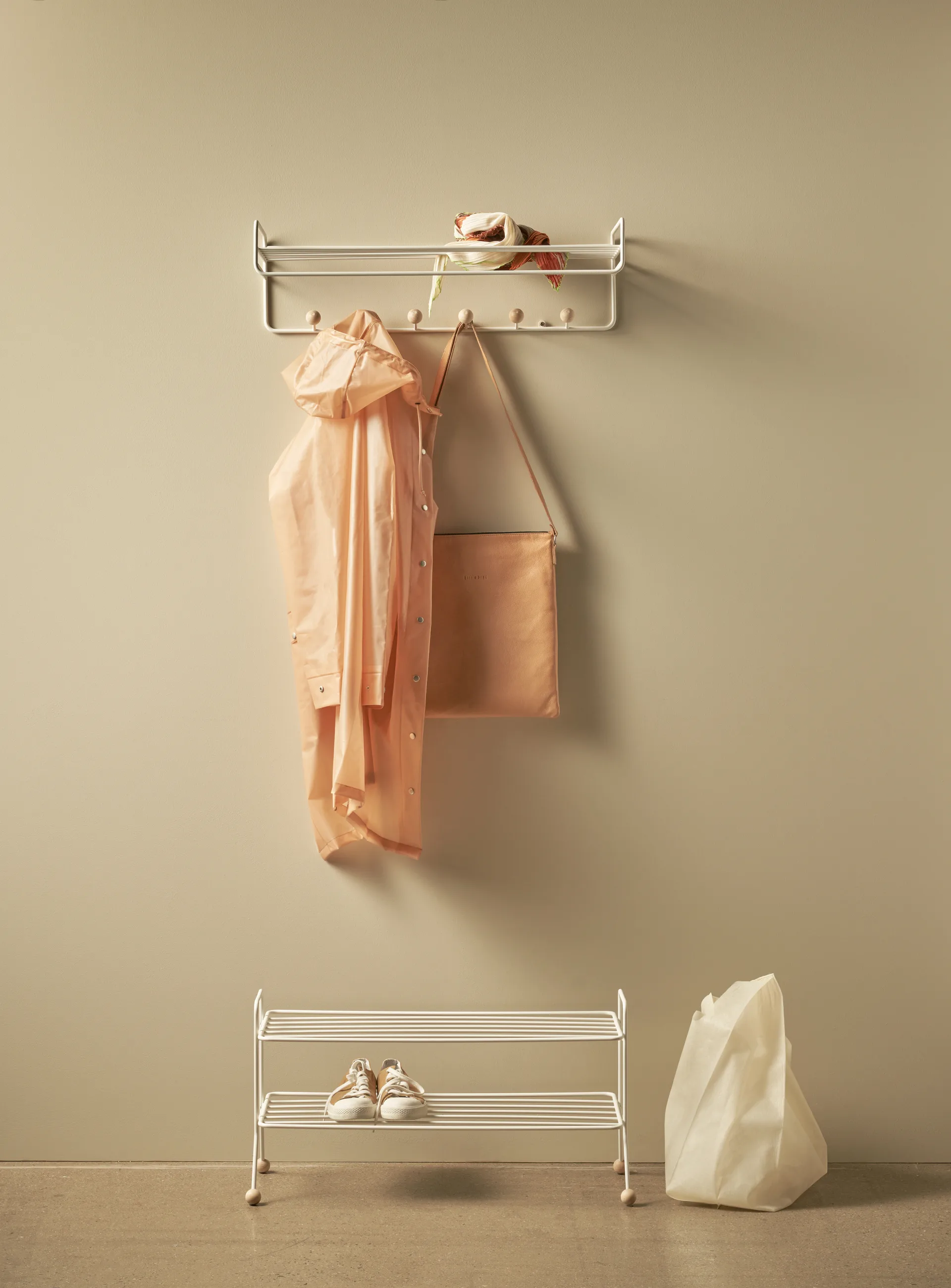 Bill Hat rack Hutablage, Greige Maze