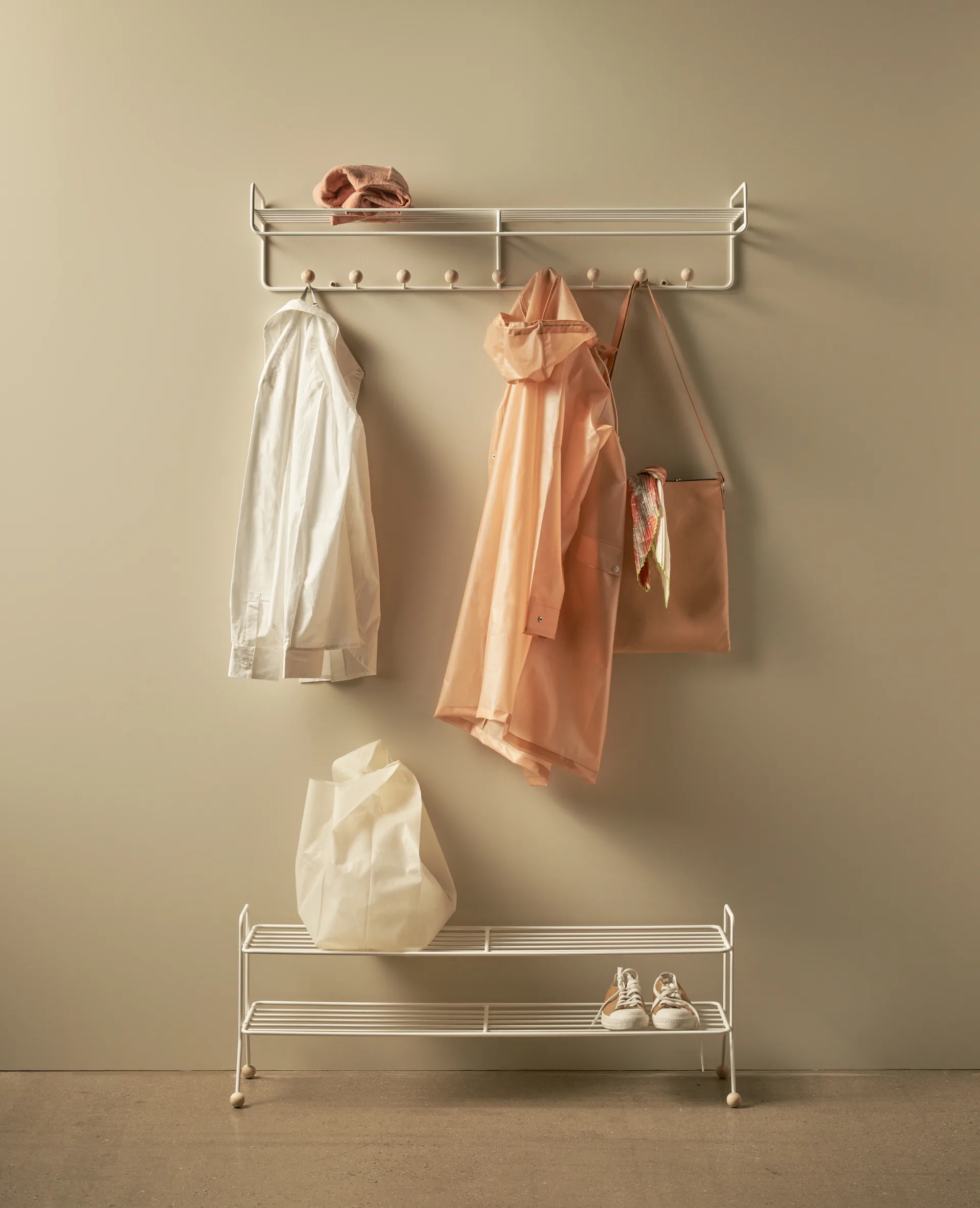 Bill Hat rack L Hutablage, Greige Maze