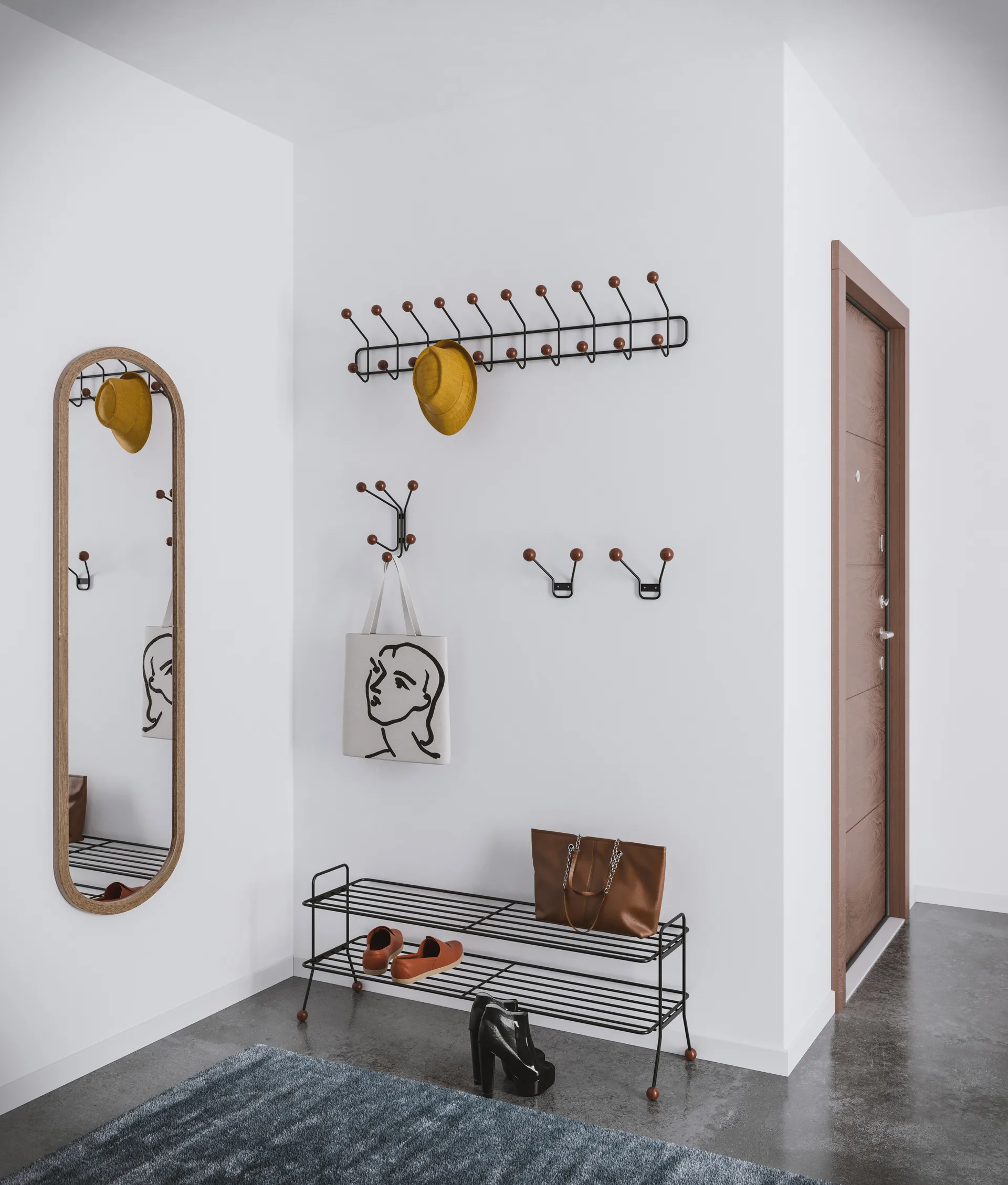 Bill Shoe Shelf L Schuhregal, Schwarz Maze