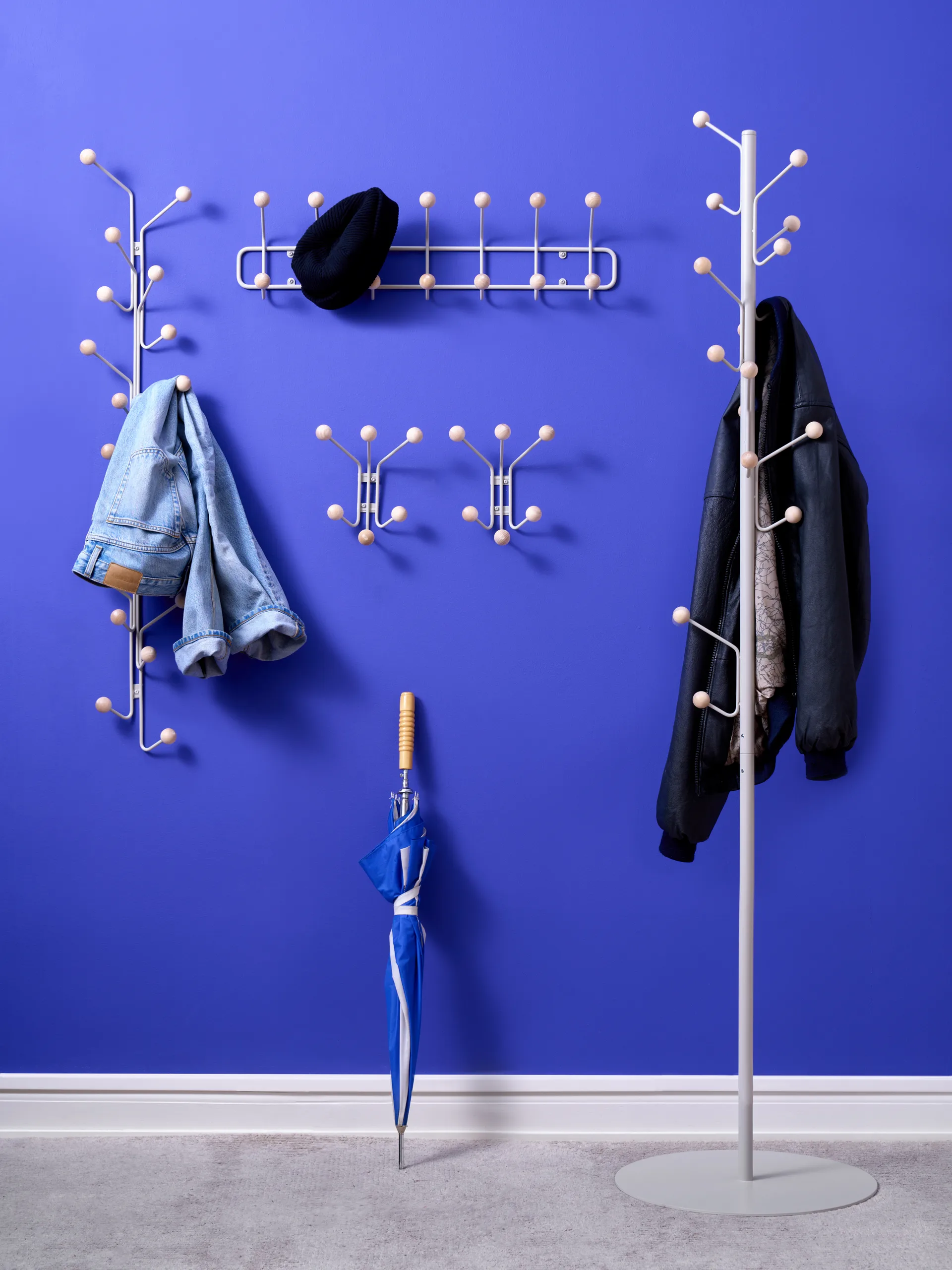 Bill XS Wandhaken, Greige Maze