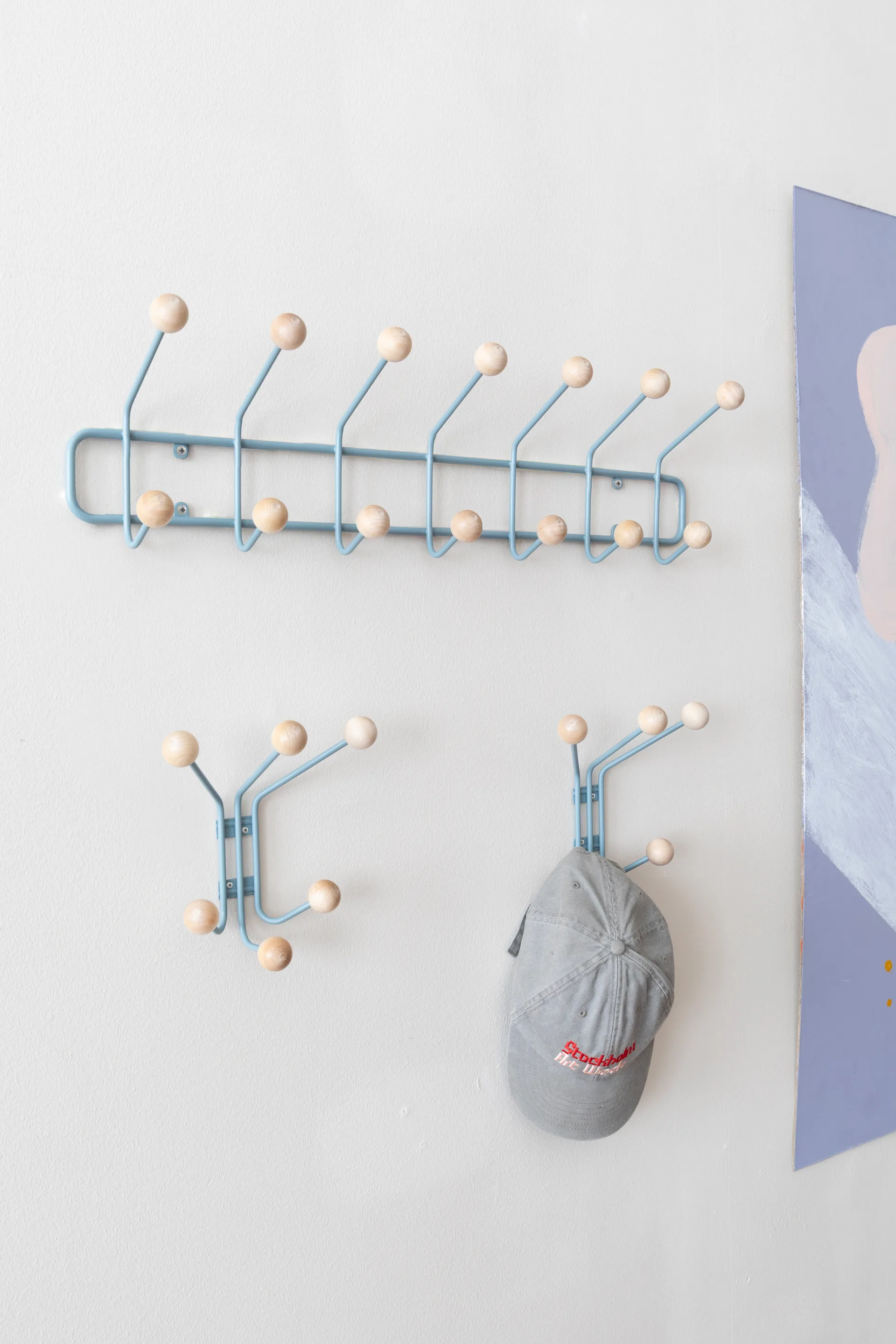 Bill XS Wandhaken, Pigeon blue Maze