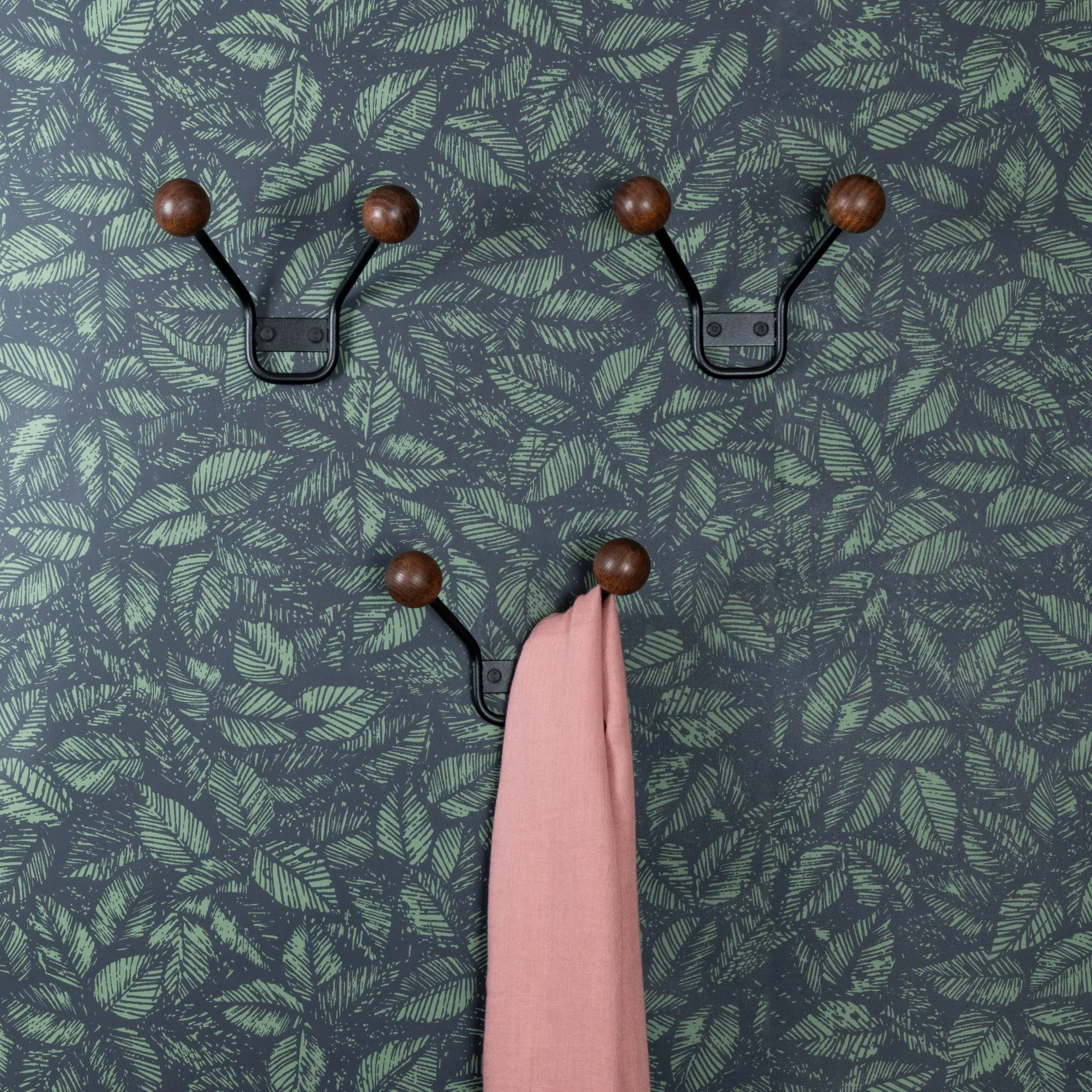 Bill XXS Wandhaken, Schwarz-dunkelbraun Maze