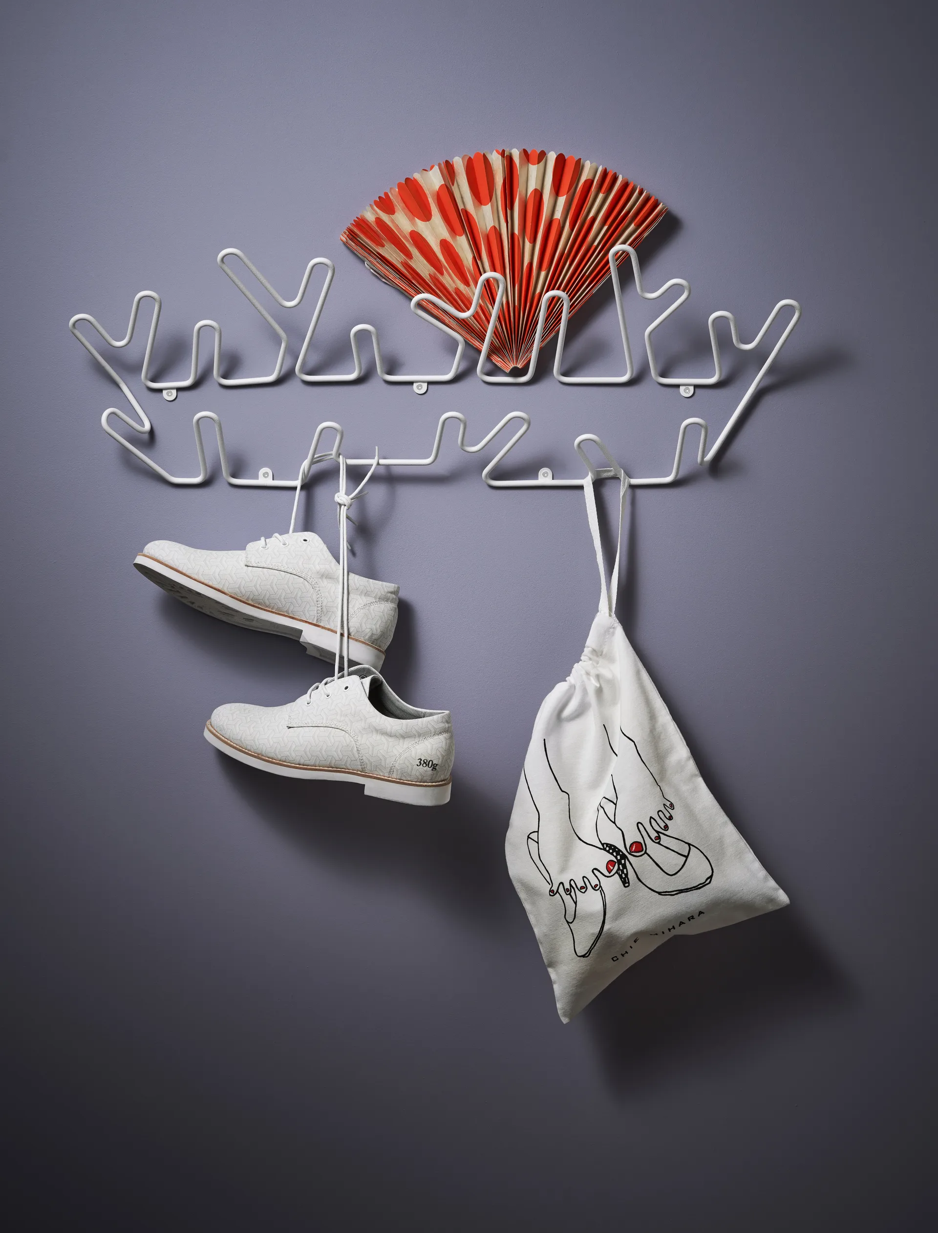 Crown L Wandhaken, White Maze