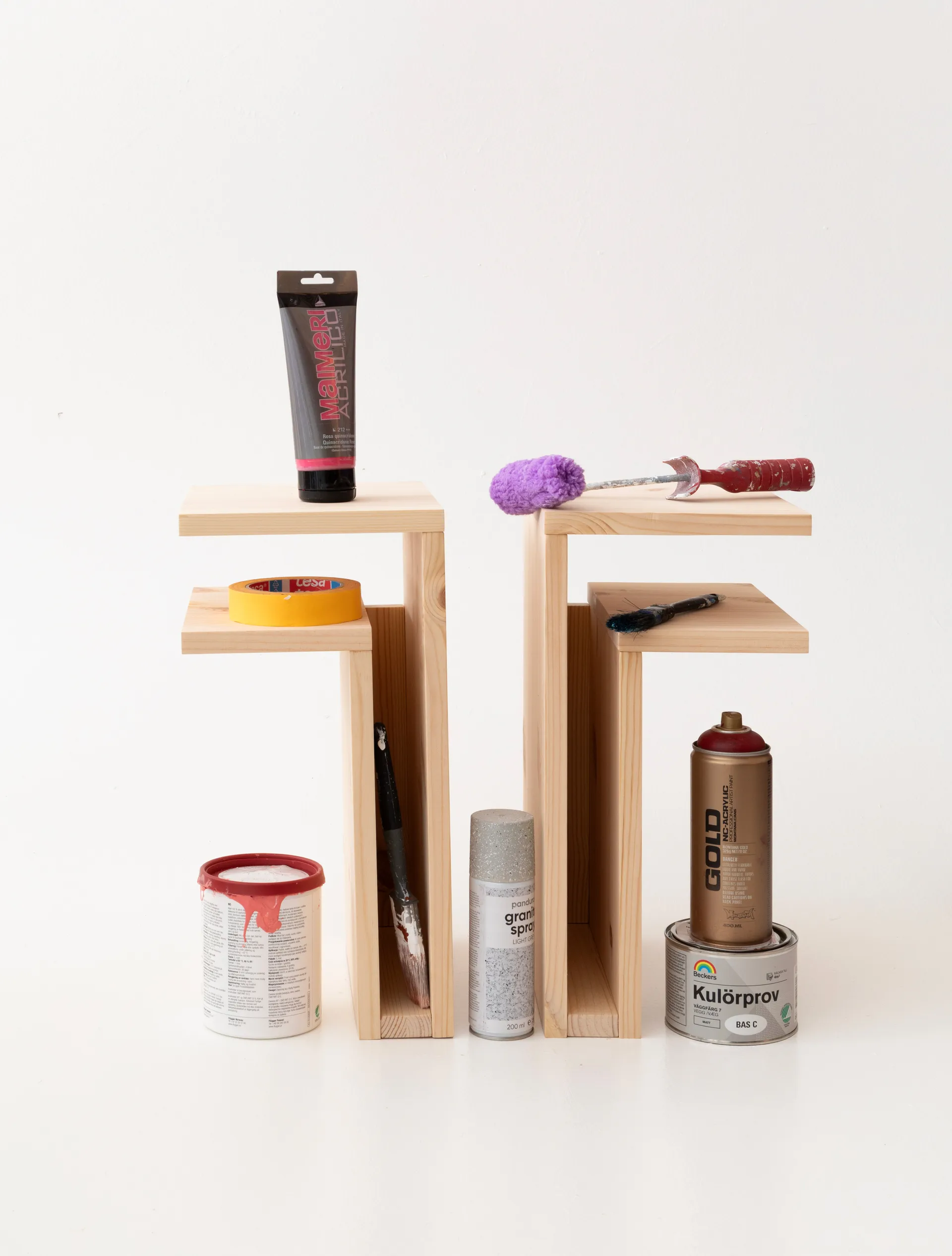 F-shelf Play DIY Wandregal, Pine, right Maze