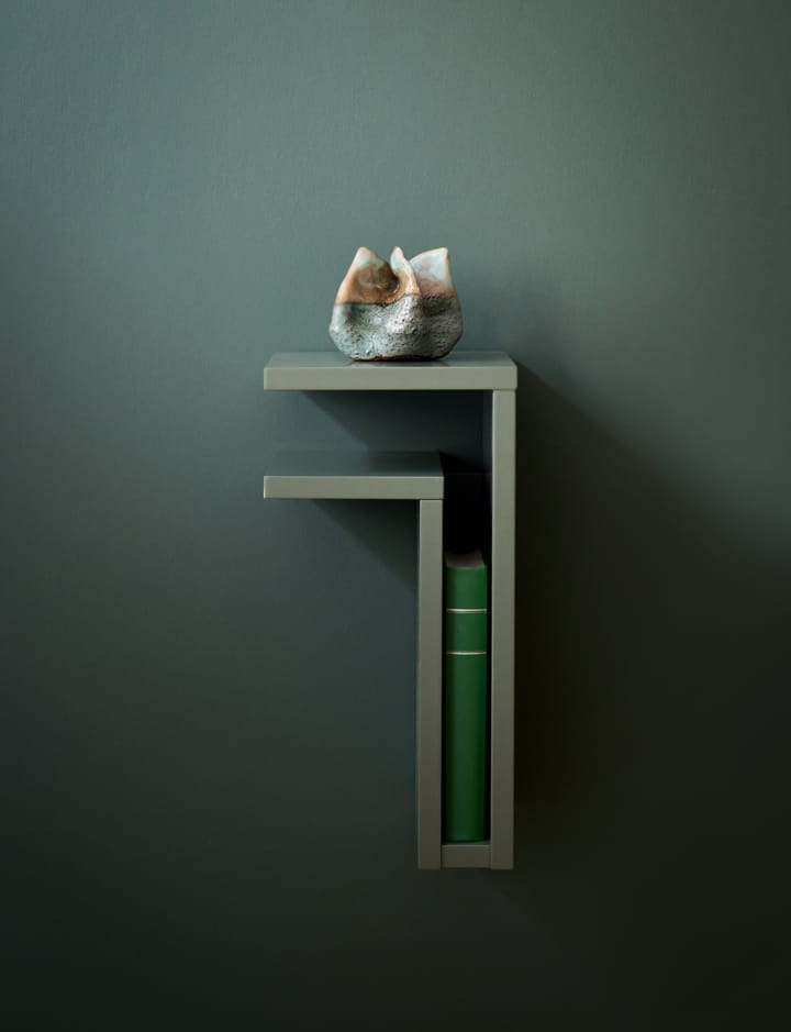 F-shelf Wandregal green grey, Regal nach links Maze