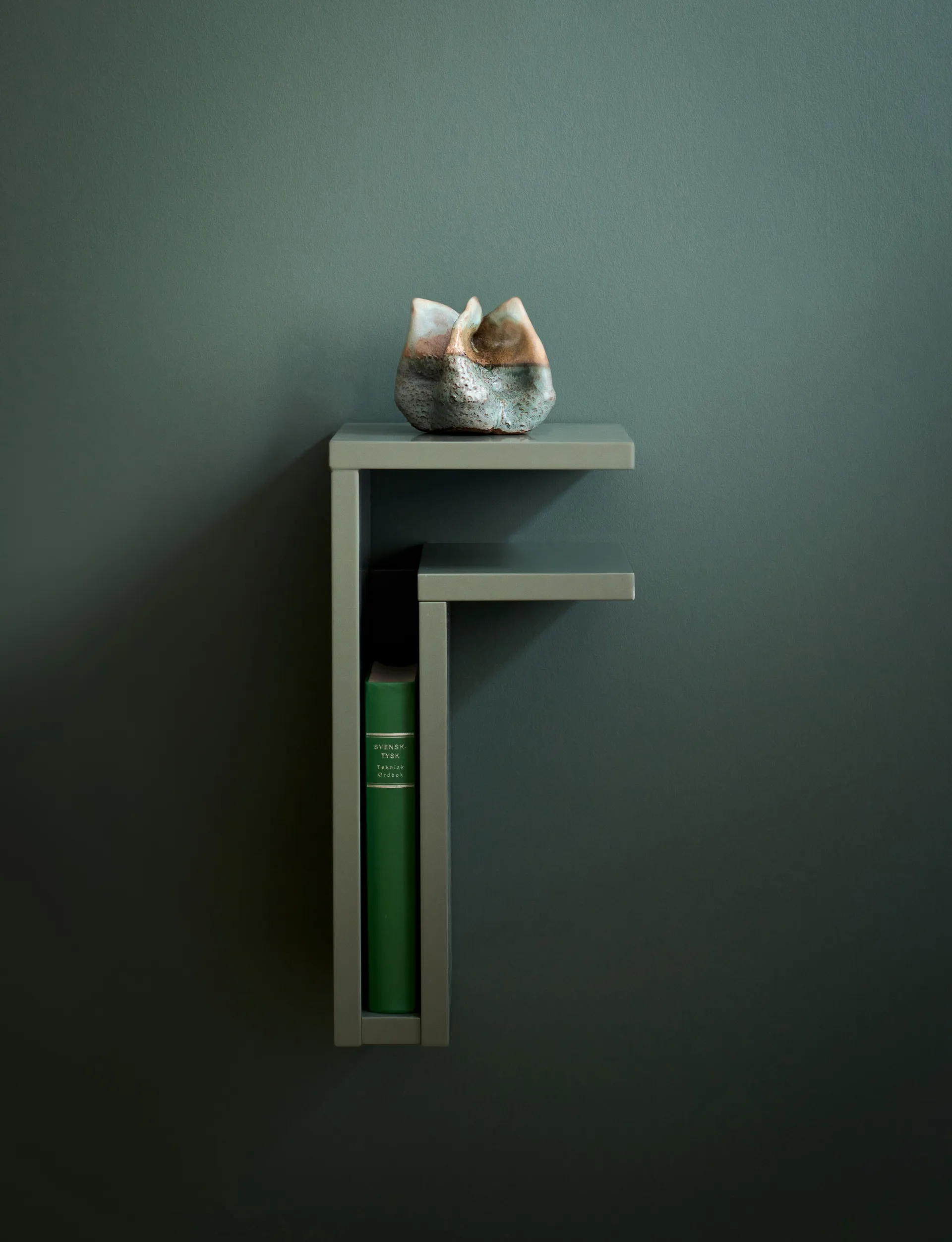 F-shelf Wandregal green grey, Regal nach rechts Maze