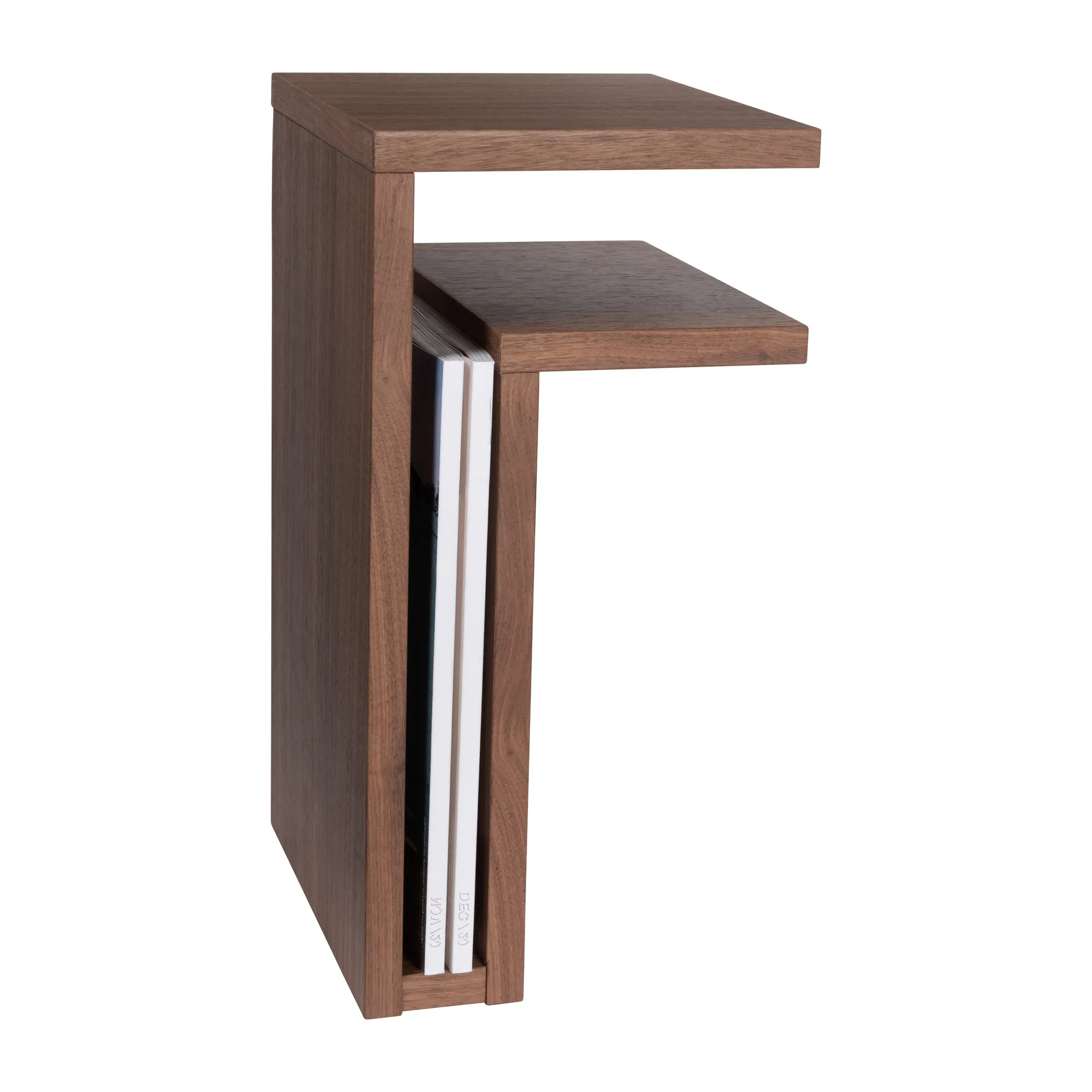 F-shelf Wandregal Walnuss, Regal rechts Maze