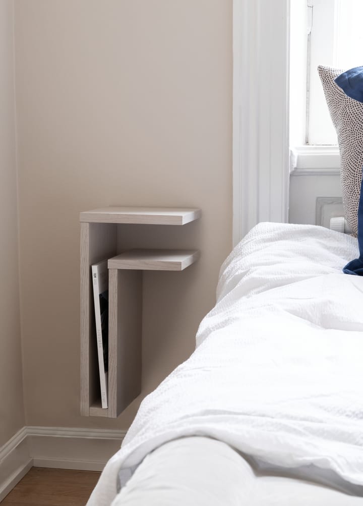 F-shelf Wandregal white oak, Regal rechtsseitig Maze