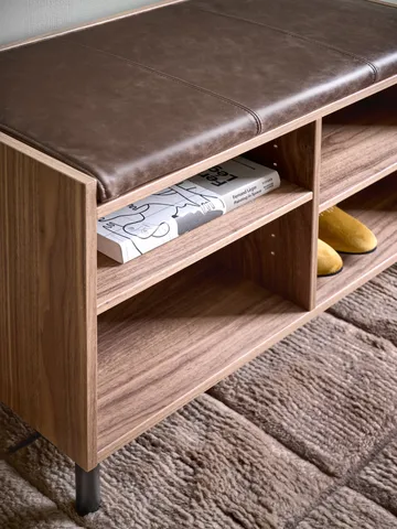 Gentle Aufbewahrungsbank - Walnuss, 78x53x35 cm - Maze