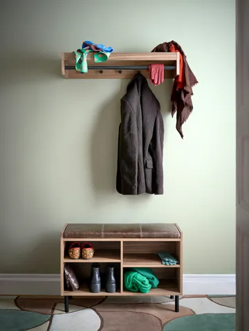 Gentle Aufbewahrungsbank - Walnuss, 78x53x35 cm - Maze