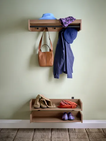 Gentle Schuhregal - Walnuss, 78x8x30 cm - Maze