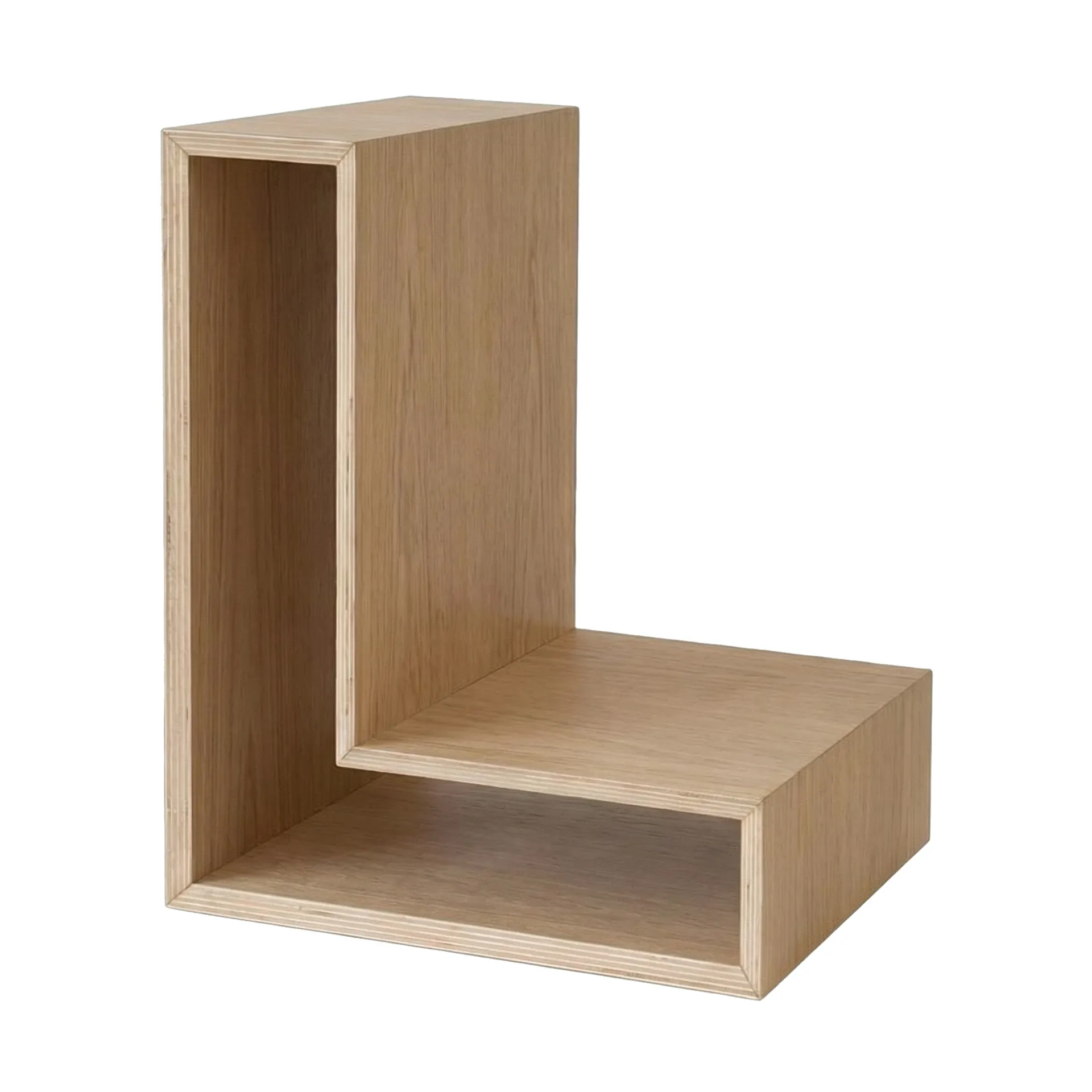 L-shelf Wandregal, Eiche, 30x38x29 cm Maze