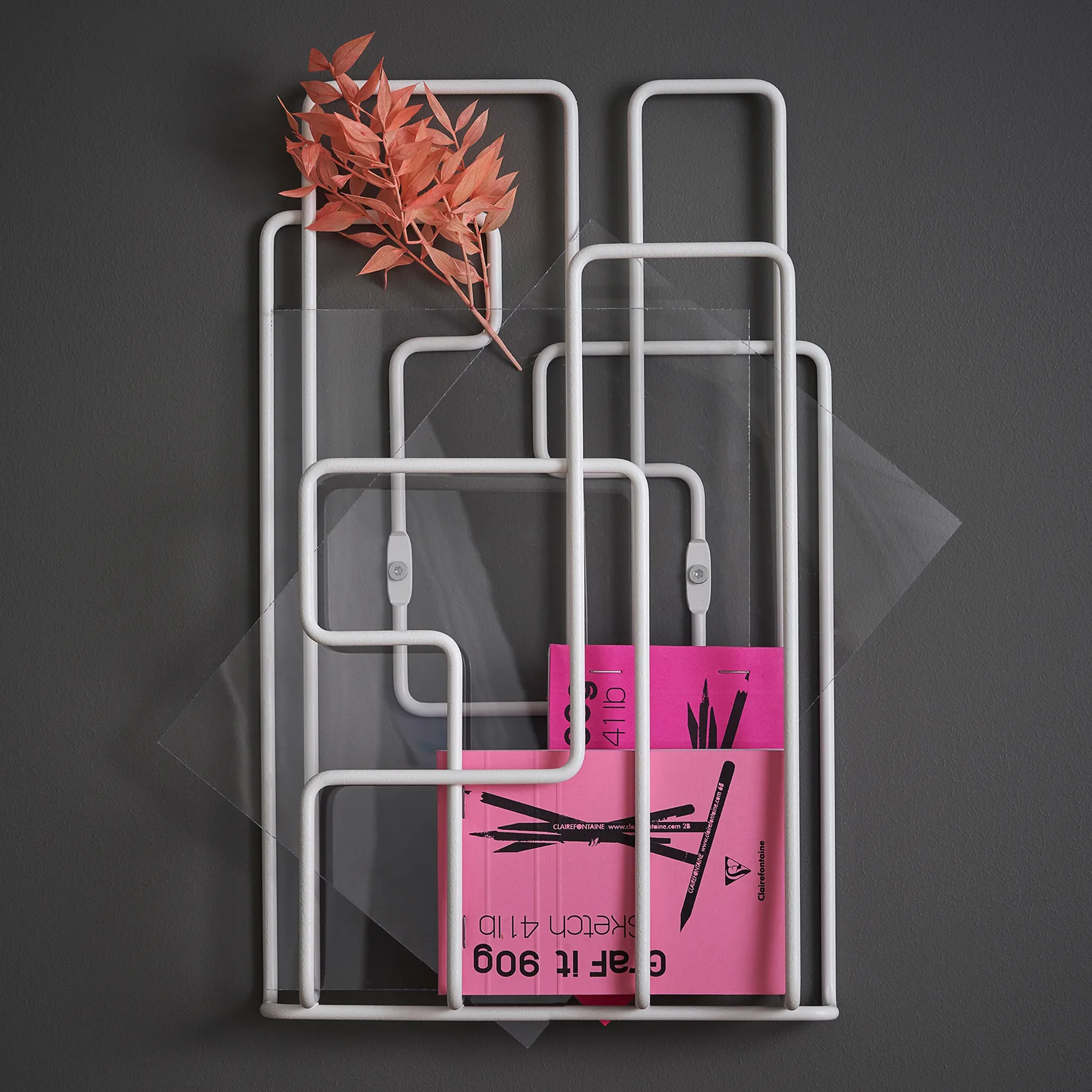 Little Saturday Zeitschriftenregal, Weiß Maze