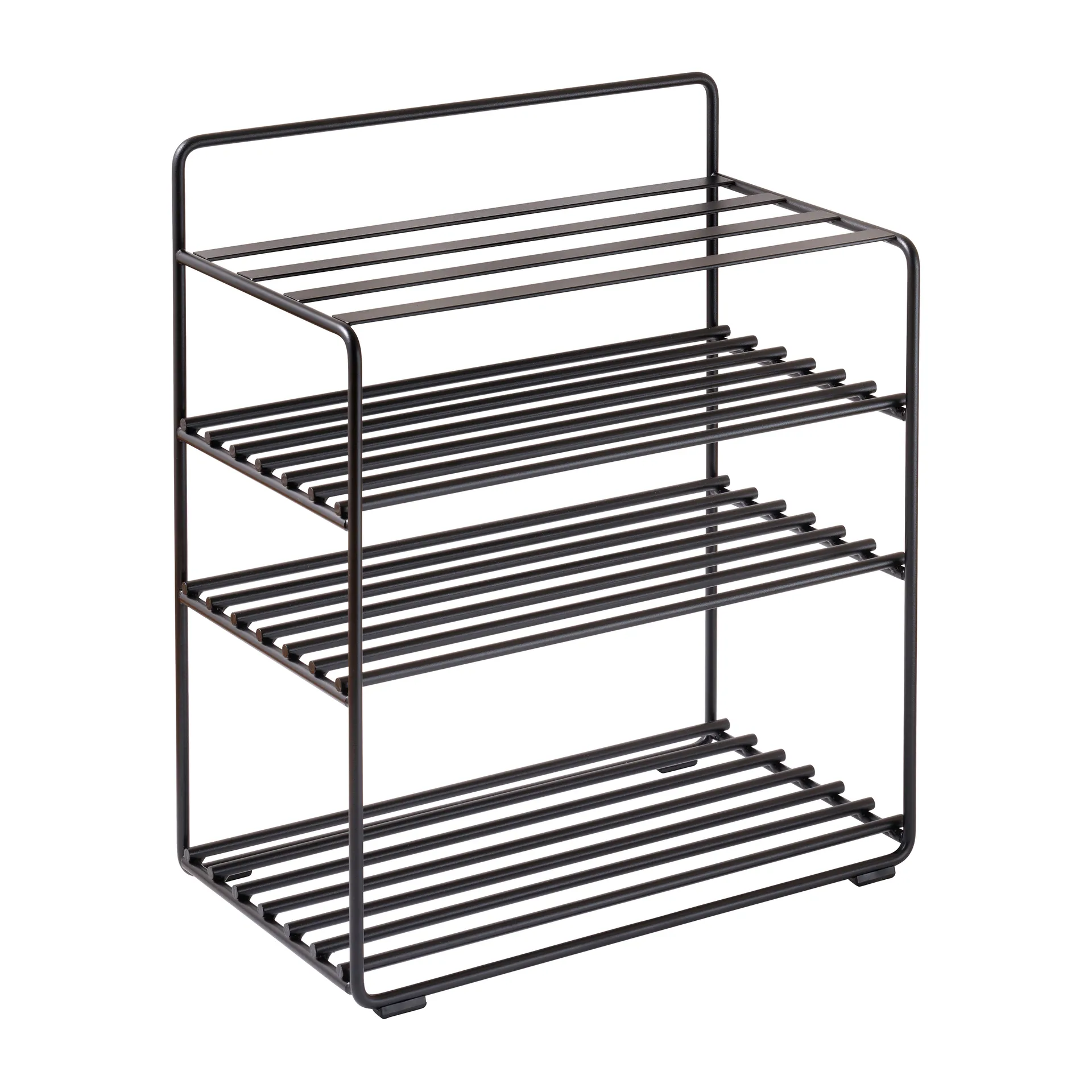 Lower East Seat Regal-Hocker 50 x 28 x 58cm, Black-cognac leather Maze