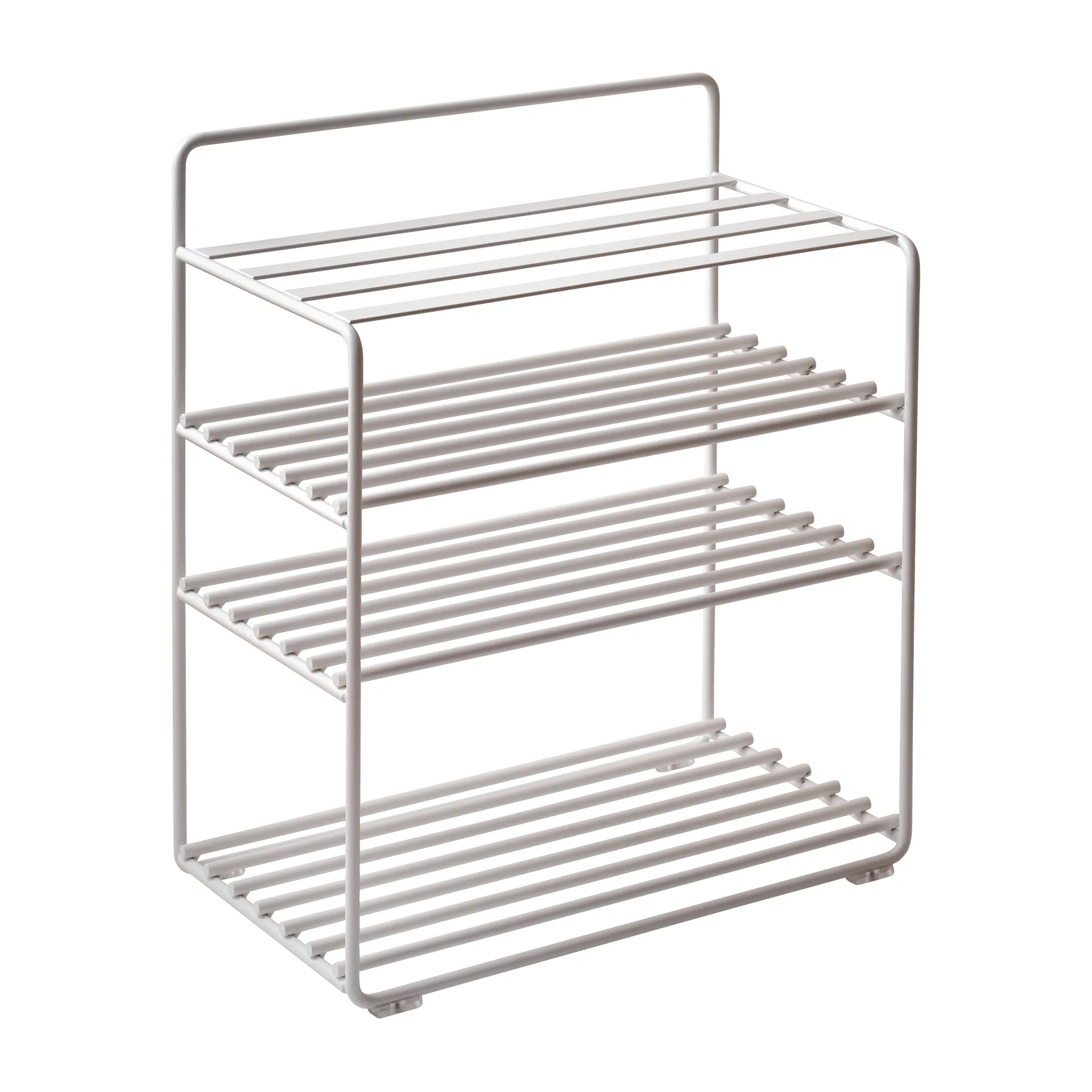 Lower East Seat Regal-Hocker 50 x 28 x 58cm, White-cognac leather Maze