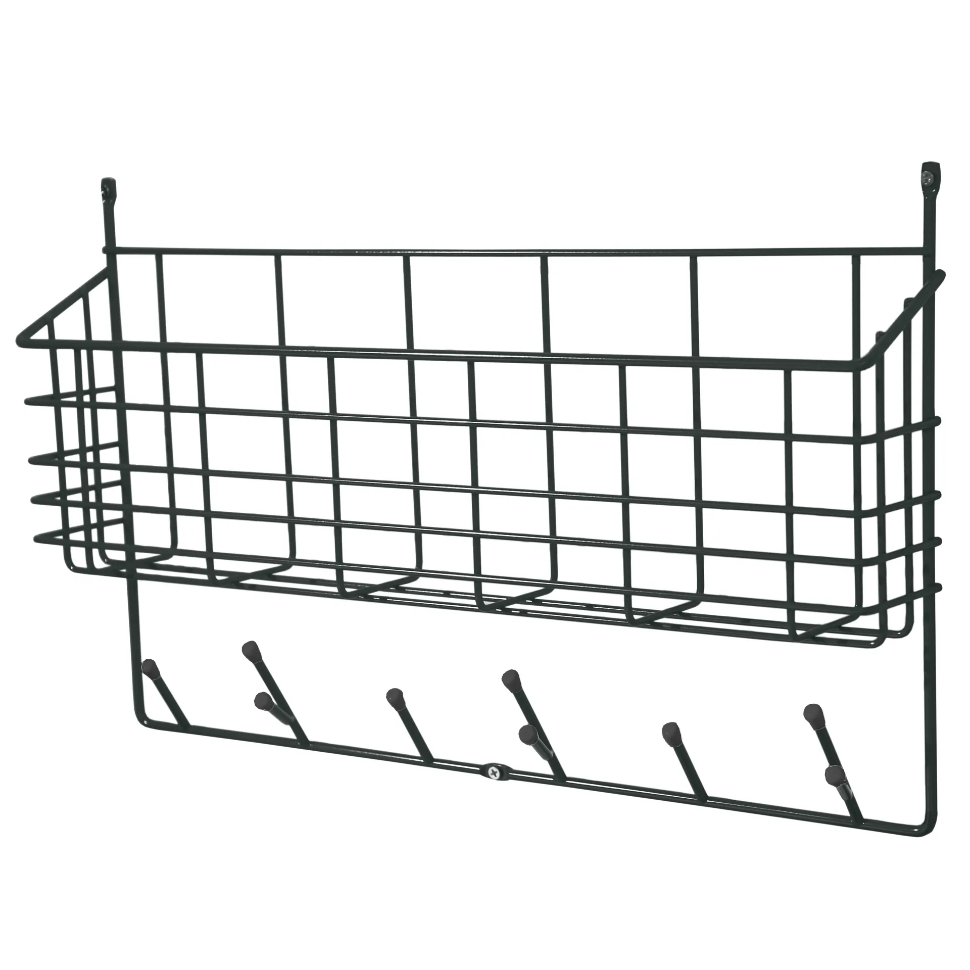 Mitten Wandregal, Schwarz Maze