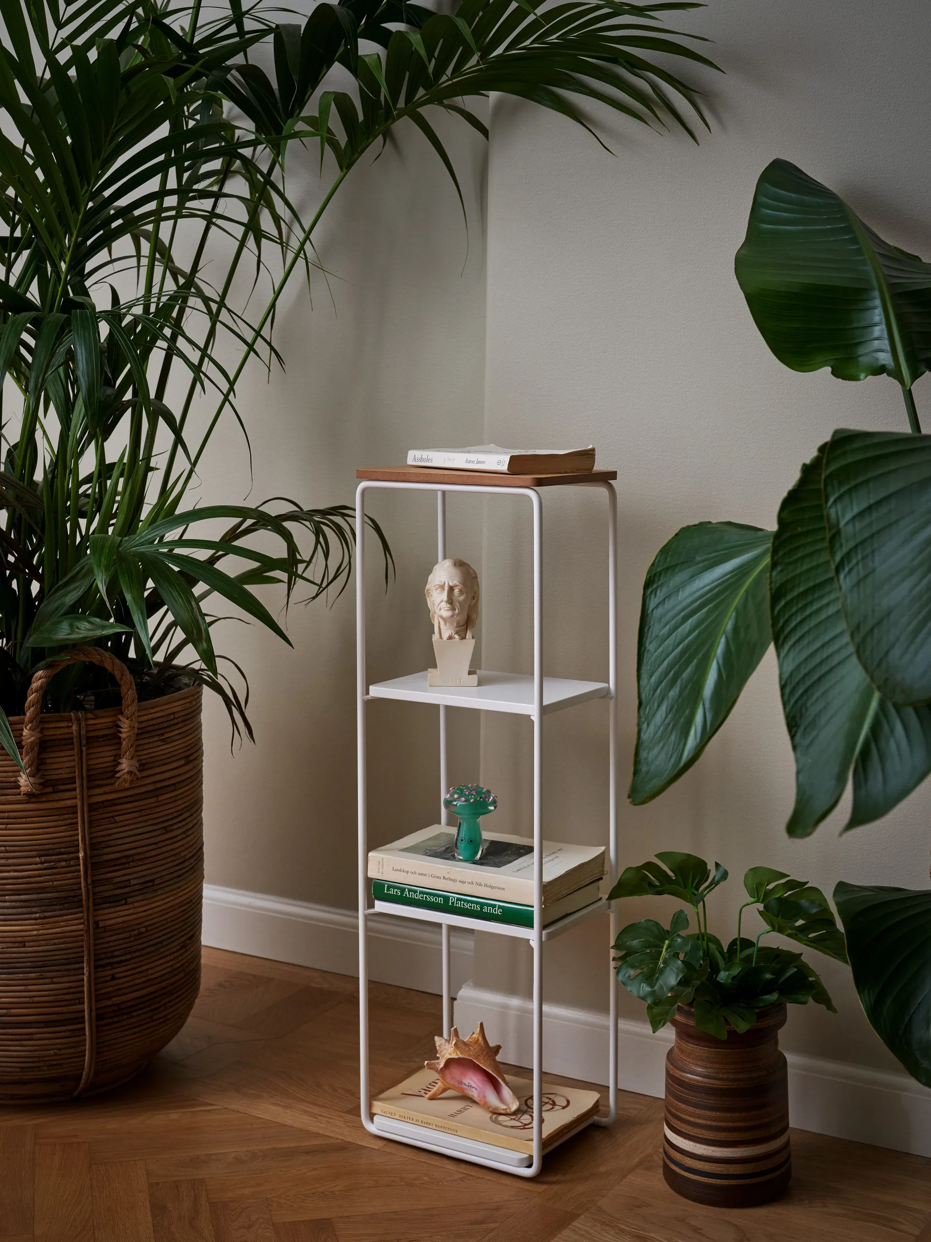 Mixrack Floor Shelf L Regal 26 x 19 x 82,2 cm, Oak-white Maze