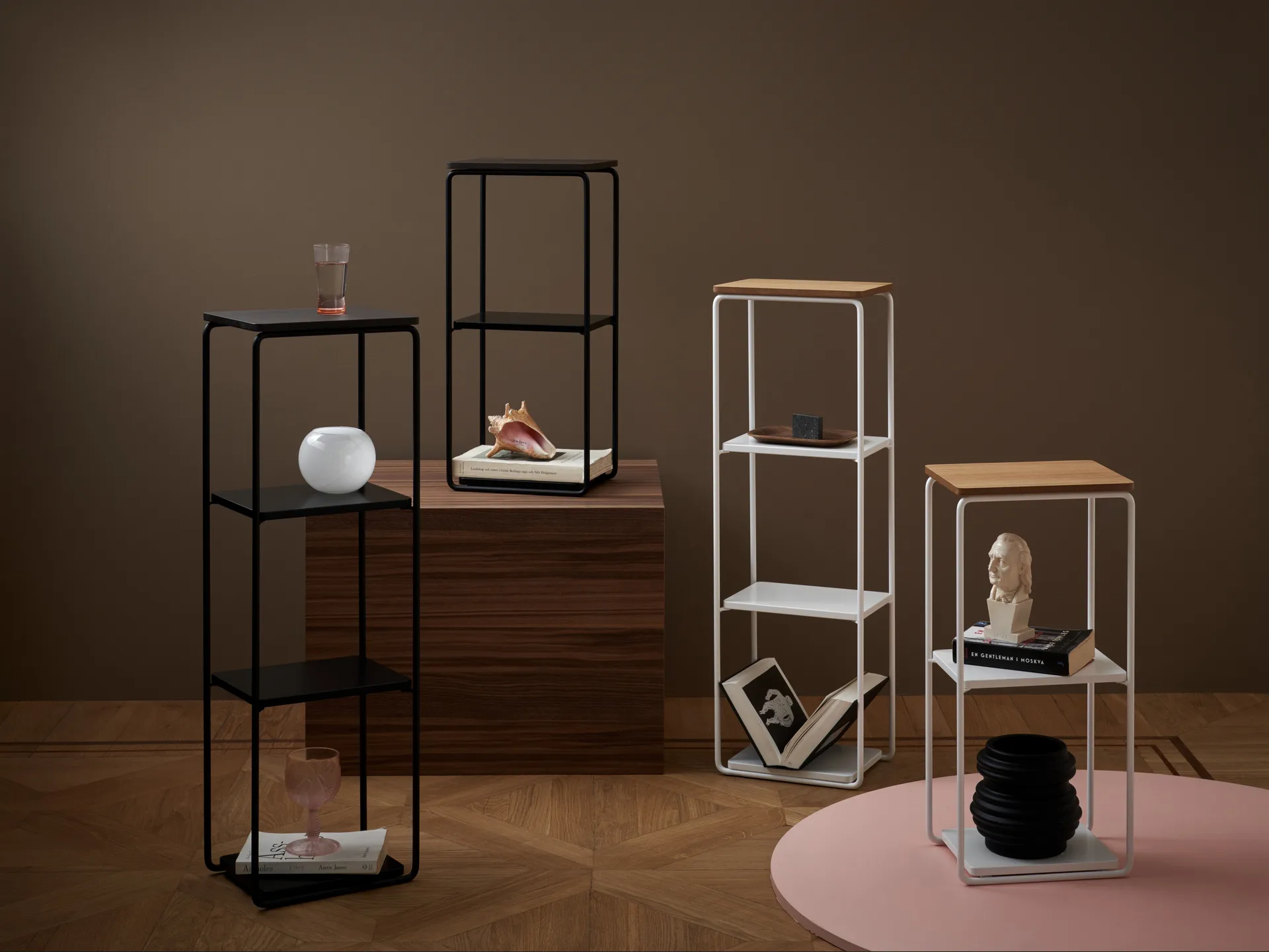 Mixrack Floor Shelf L Regal 26 x 19 x 82,2 cm, Oak-white Maze