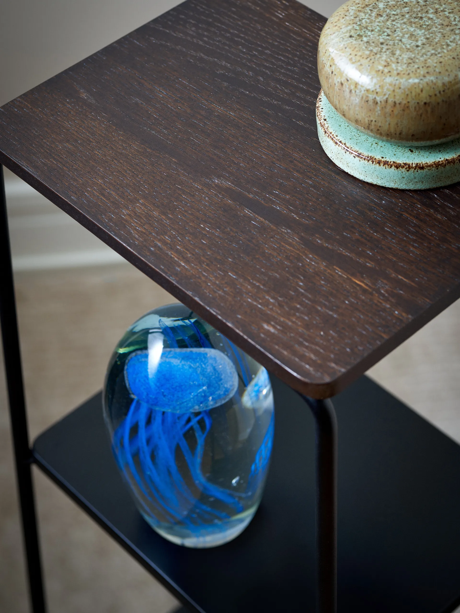 Mixrack Floor Shelf L Regal 26 x 19 x 82,2 cm, Stained oak-black Maze