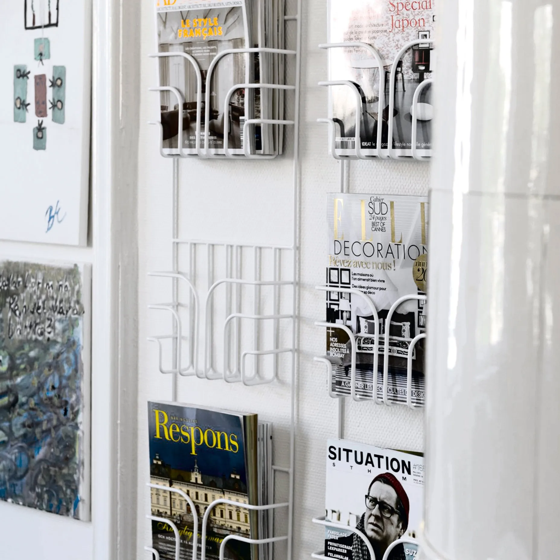 Now Zeitschriftenregal, Weiß Maze