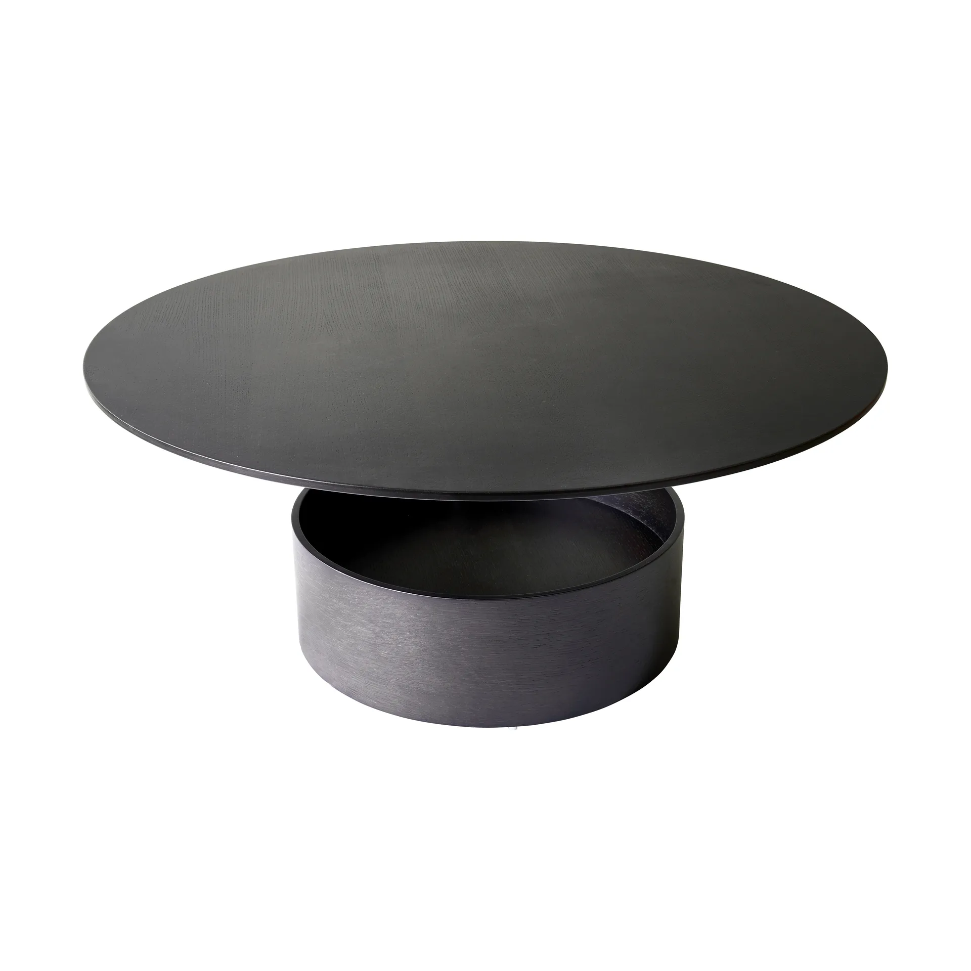 Parasol L Beistelltisch Ø90cm, Dark stained oak Maze