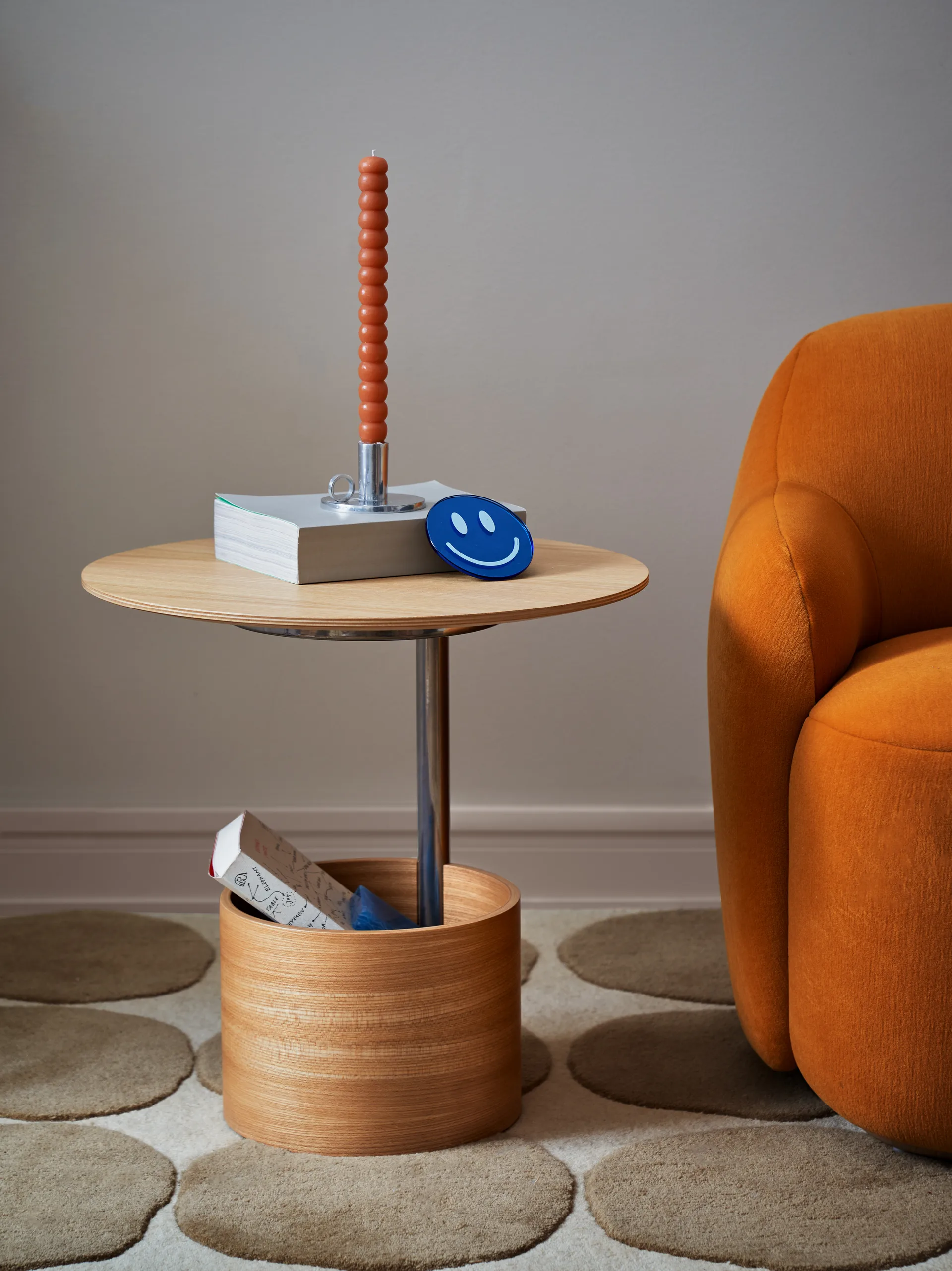 Parasol S Beistelltisch Ø50cm, Oak Maze