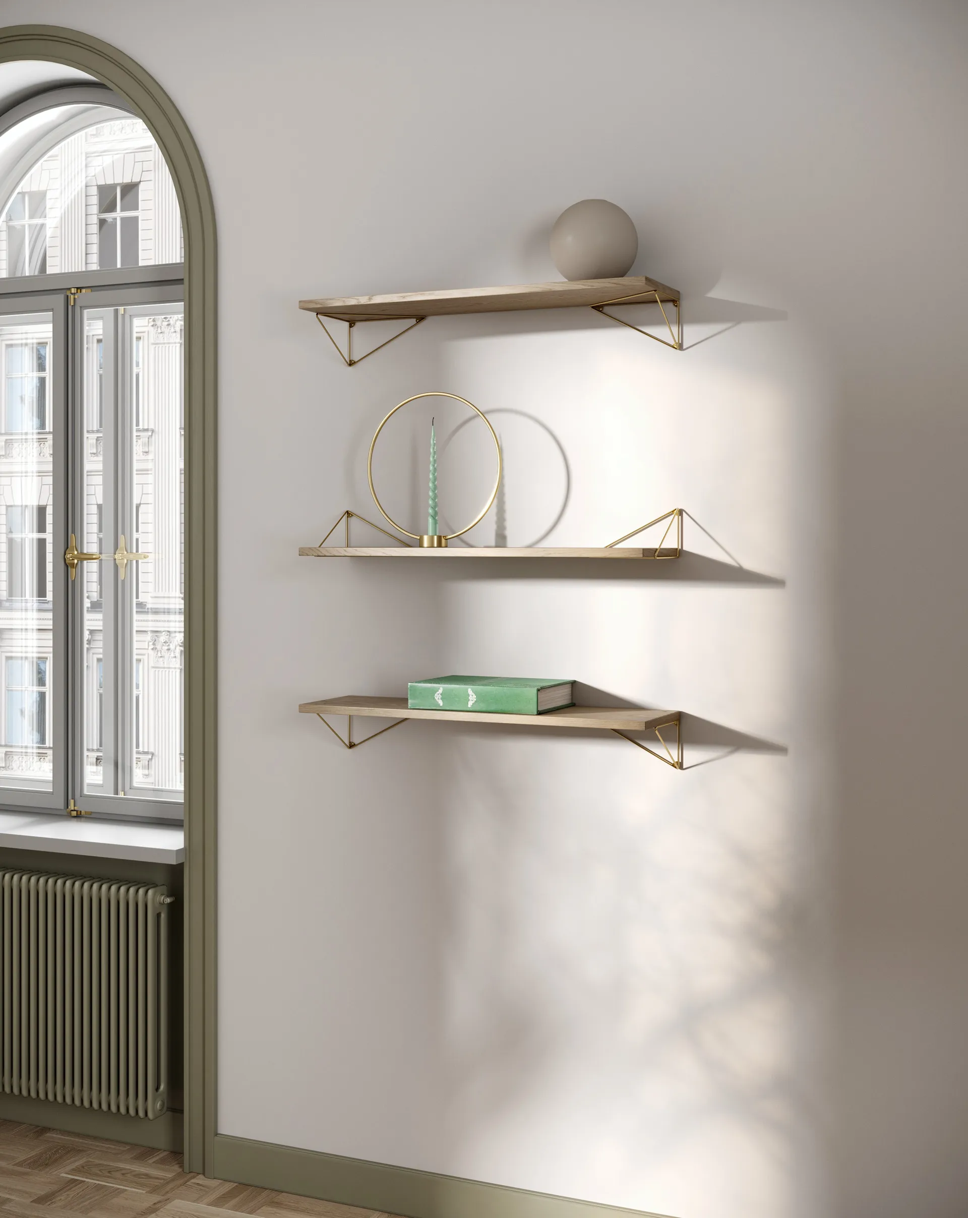 Pythagoras Bundle A Regalsystem Eiche-Messing Maze