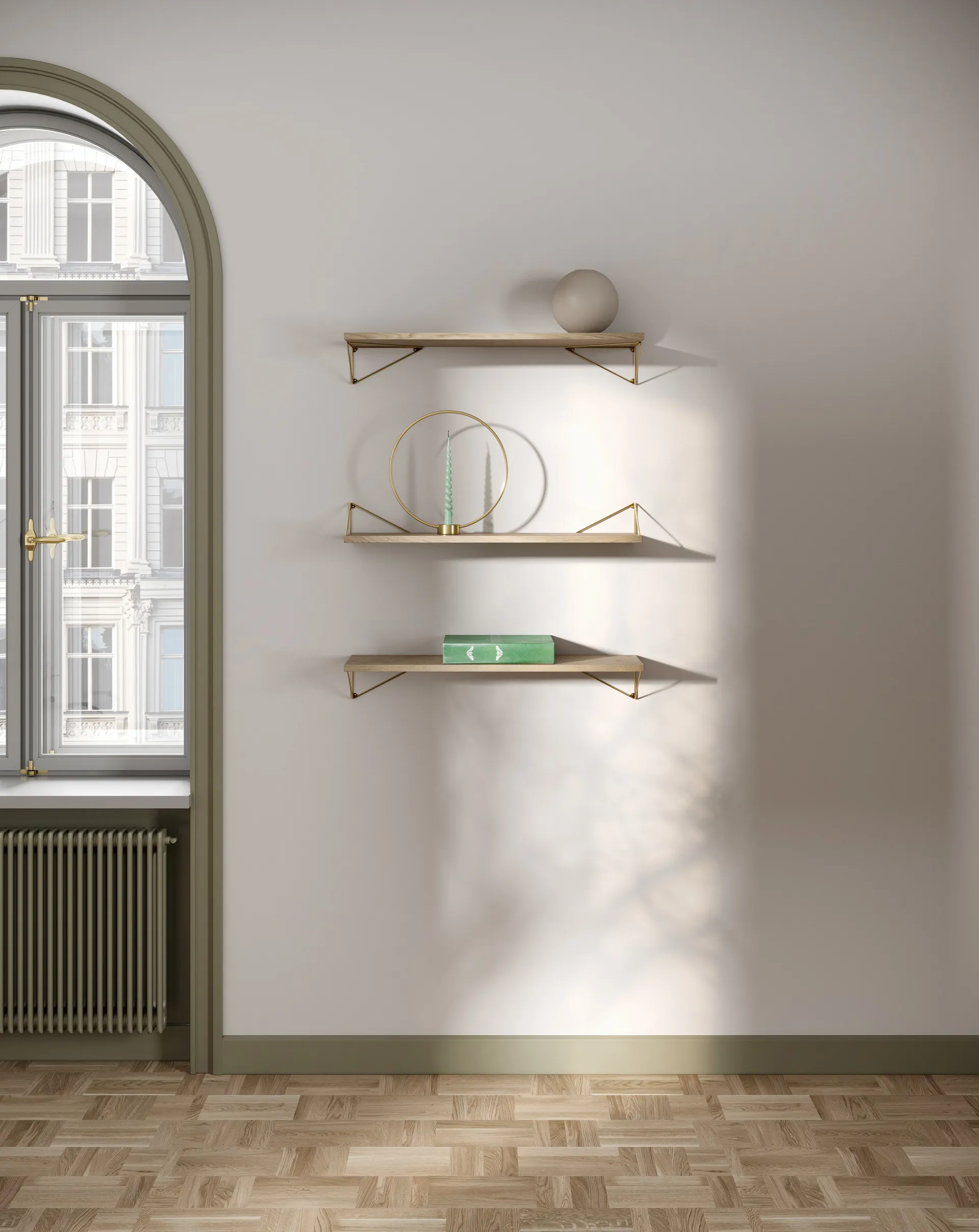 Pythagoras Bundle A Regalsystem Eiche-Messing Maze