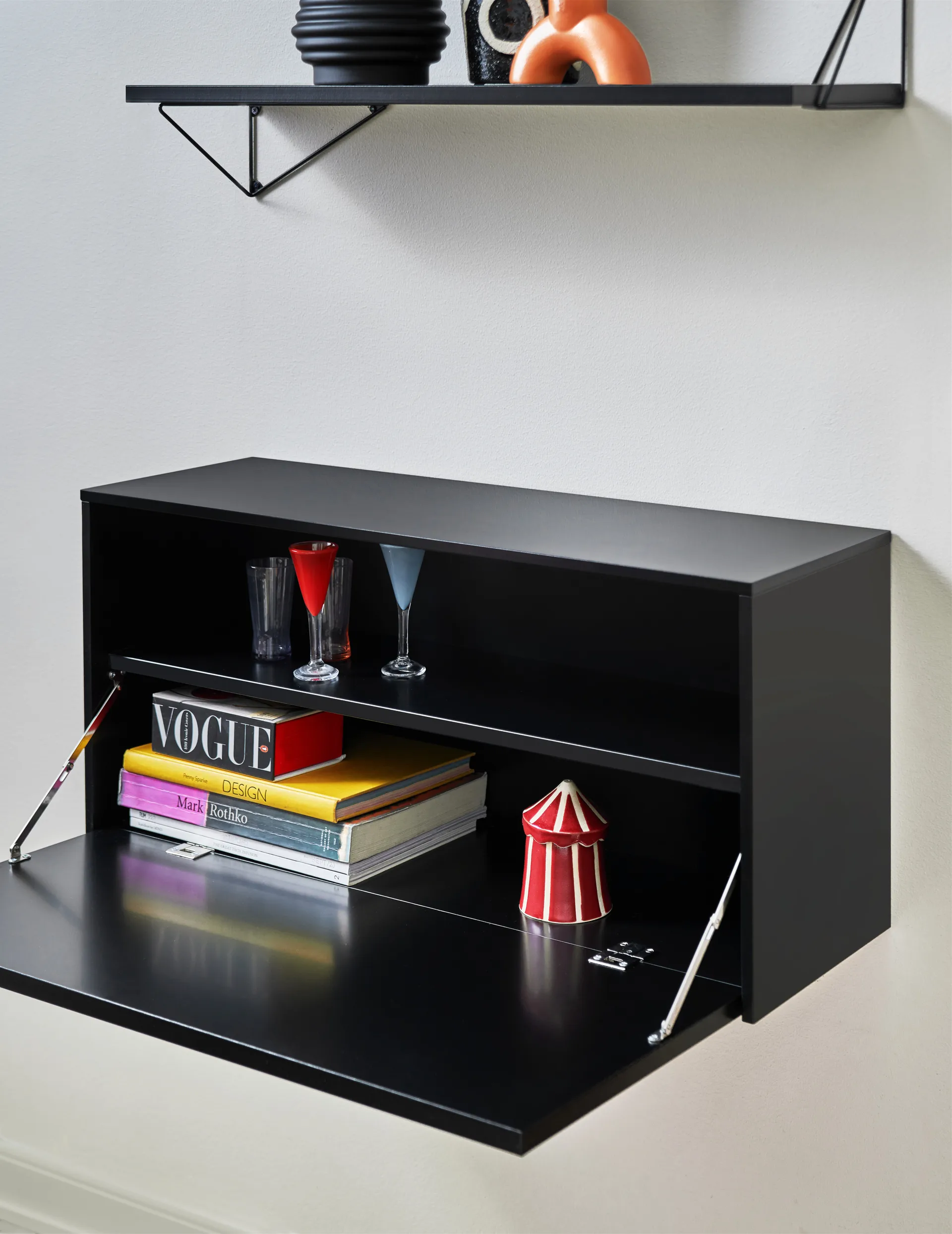 Pythagoras Cabinet Wandschrank 38 x 80cm, Black Maze