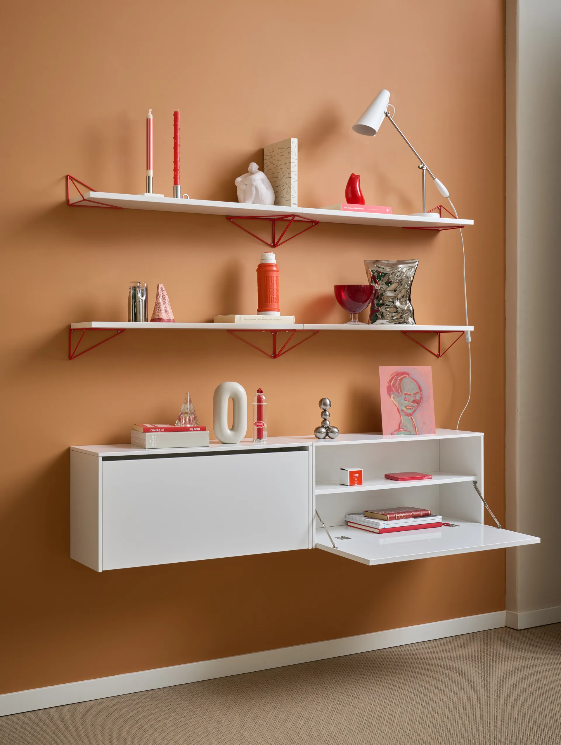 Pythagoras Konsole 2er Pack, Red Maze