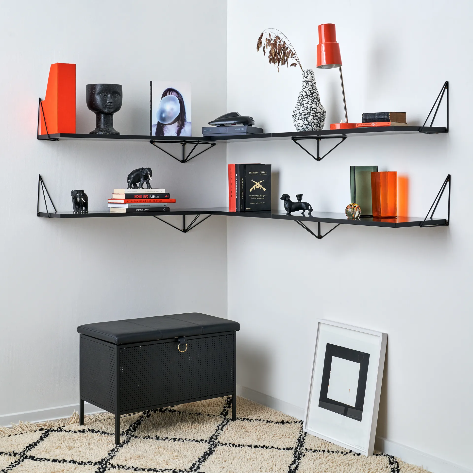 Pythagoras Konsole 2er Pack, Schwarz Maze