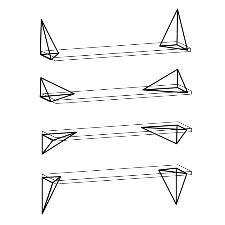 Pythagoras Konsole 2er Pack, Schwarz Maze
