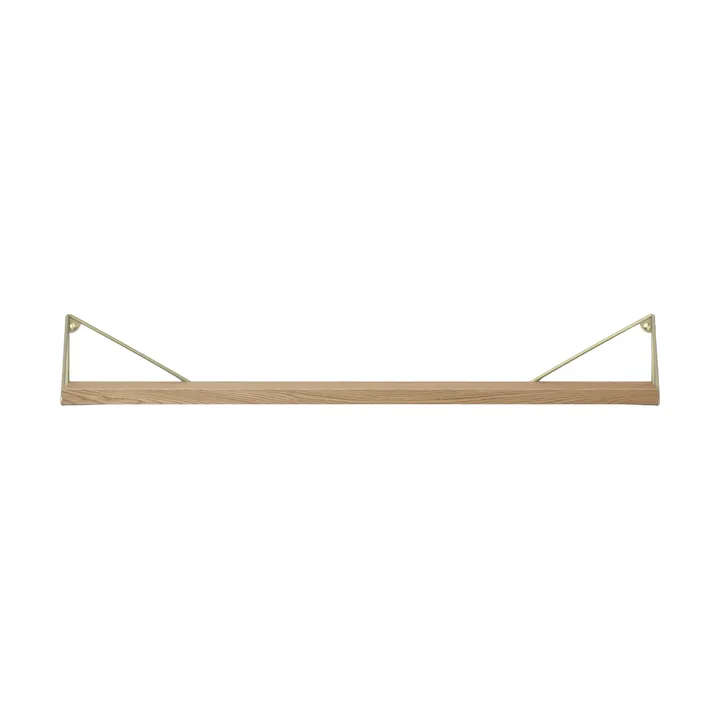Pythagoras Regal, Eiche-Messing, 20x80 cm - Maze