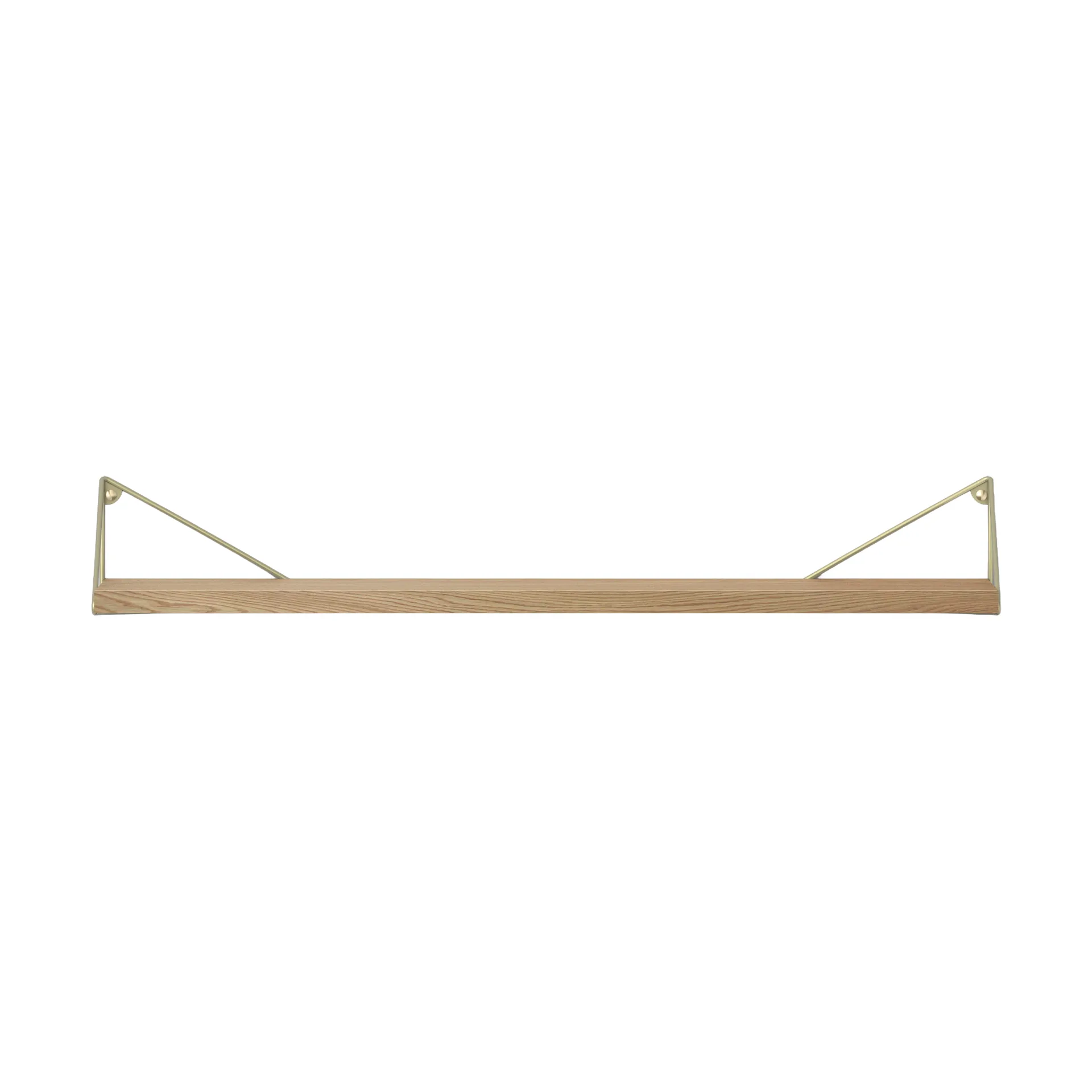 Pythagoras Regal, Eiche-Messing, 20x80 cm Maze