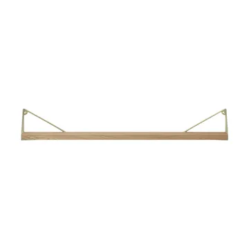 Pythagoras Regal, Eiche-Messing, 20x80 cm - Maze