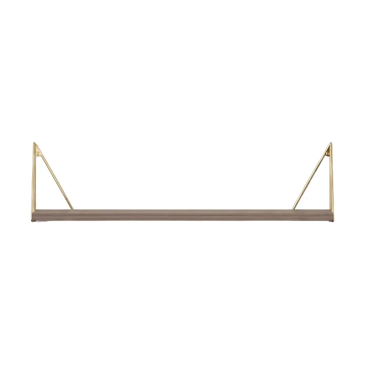 Pythagoras Regal, Nussbaum-Messing, 20x80 cm - Maze