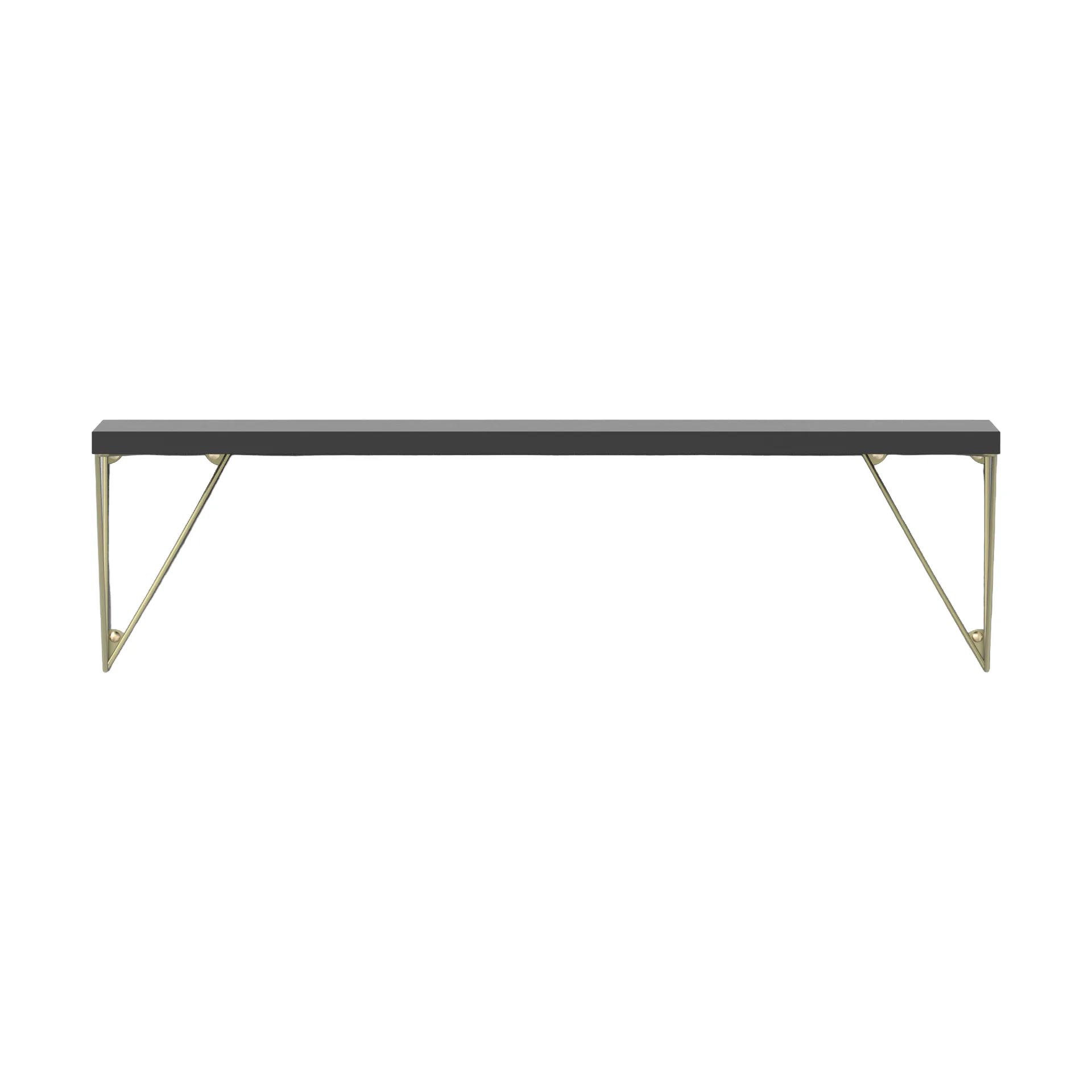 Pythagoras Regal, Schwarz-Messing, 20x80 cm Maze