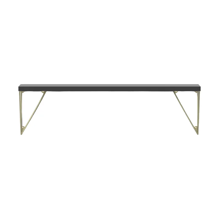 Pythagoras Regal, Schwarz-Messing, 20x80 cm - Maze