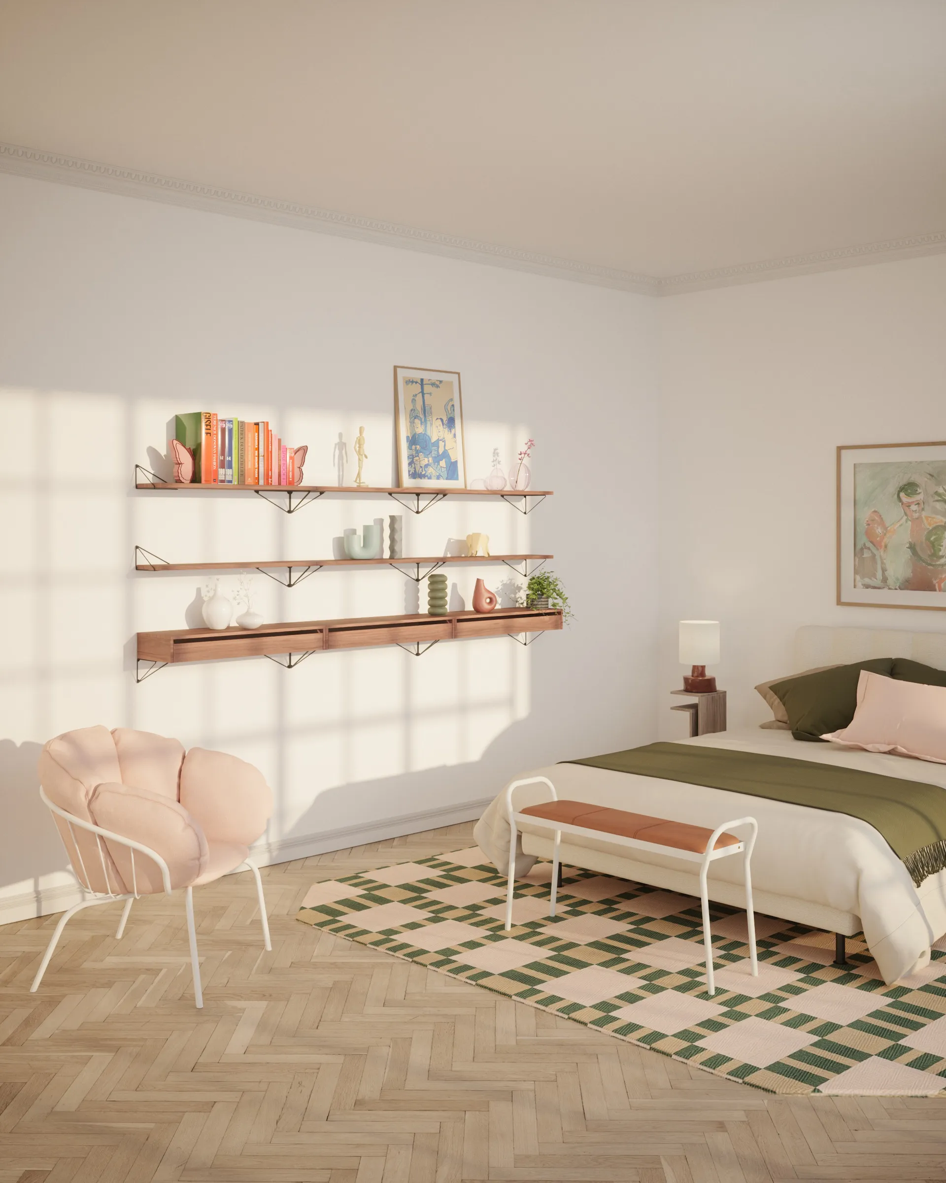 Pythagoras Schublade L, Walnuss Maze