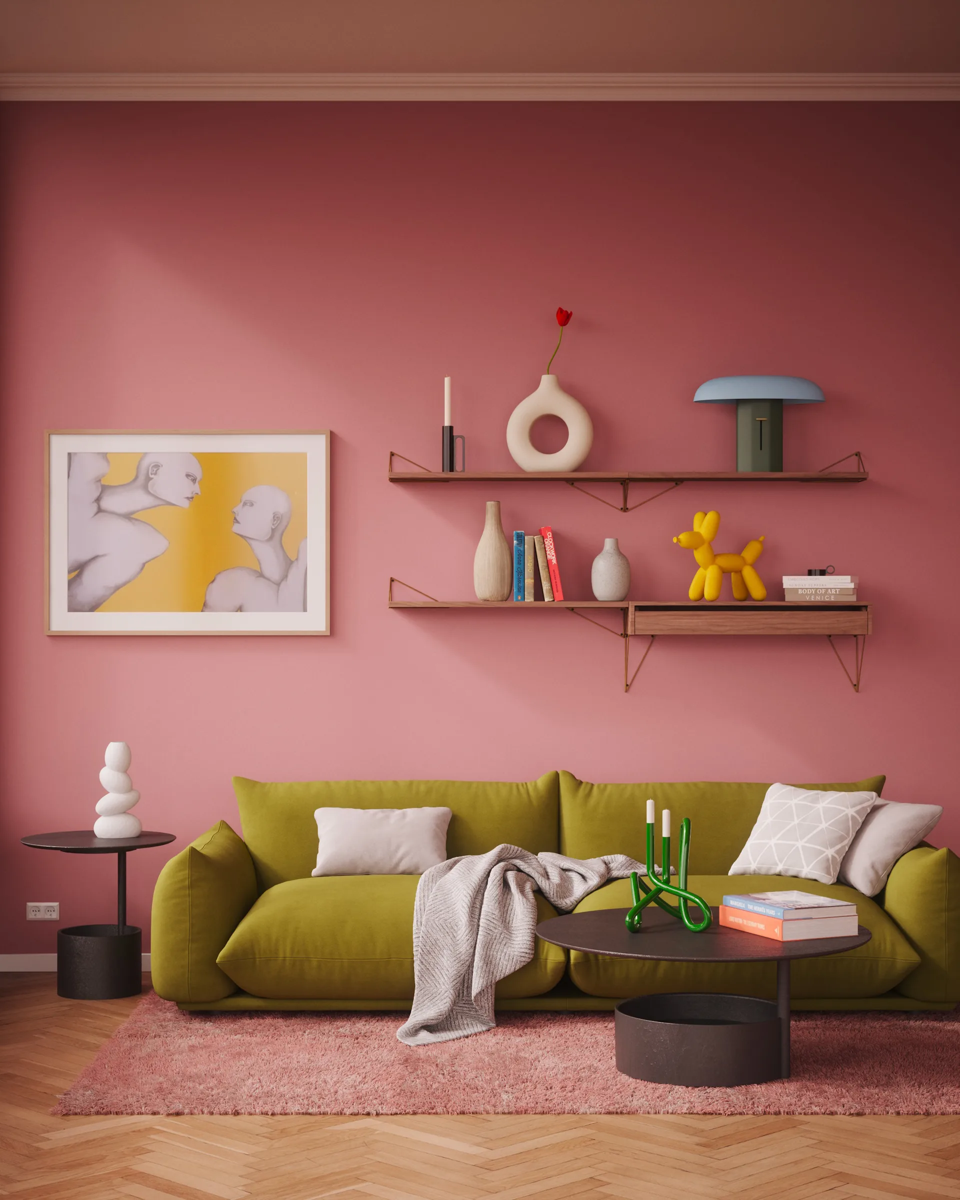 Pythagoras Schublade L, Walnuss Maze