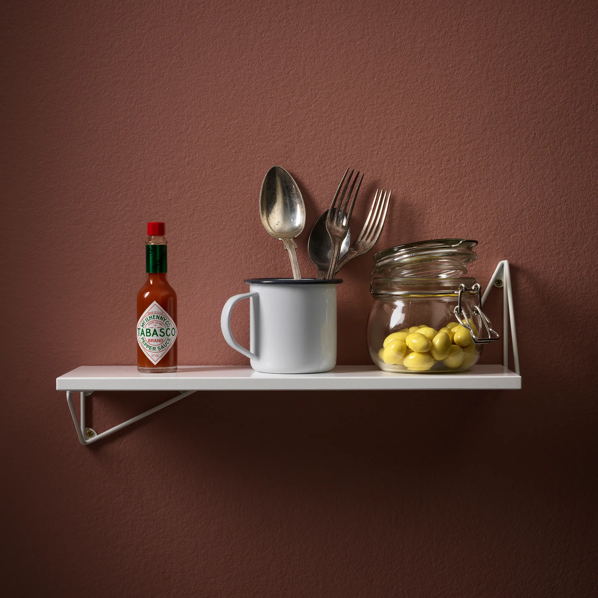 Pythagoras XS Wandregal, Weiß Maze