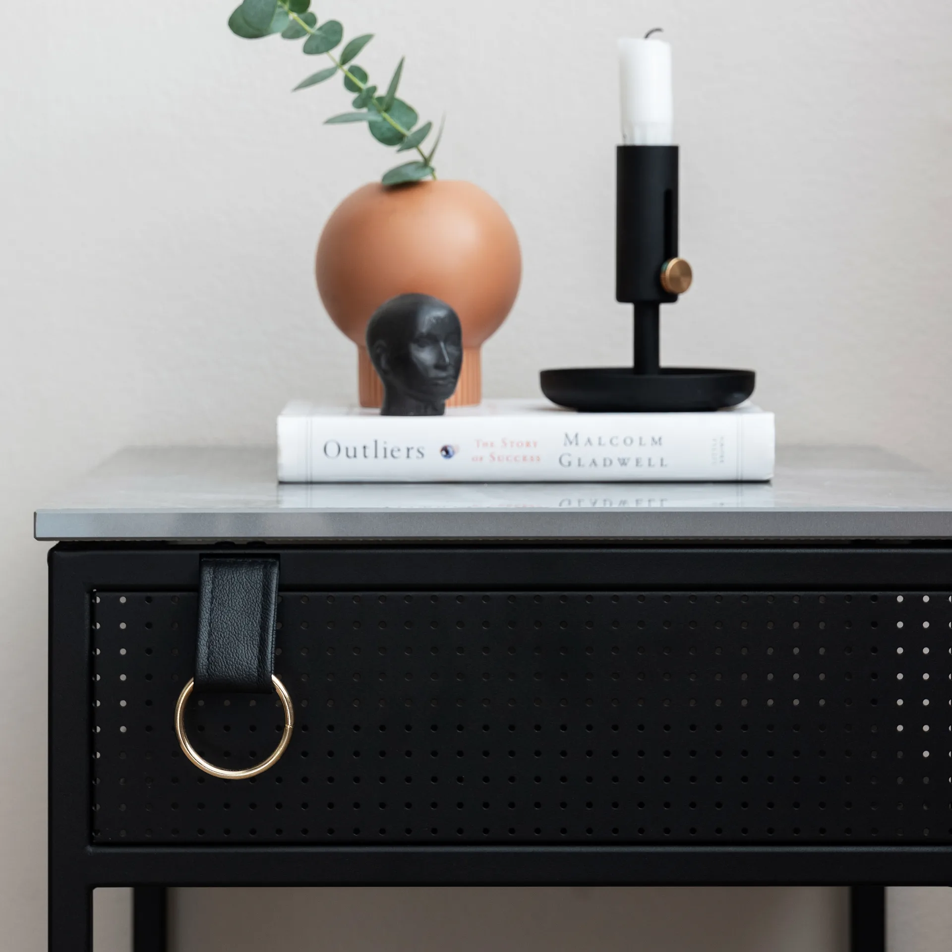 Tracy Beistelltisch, linkshänder, Schwarz Maze