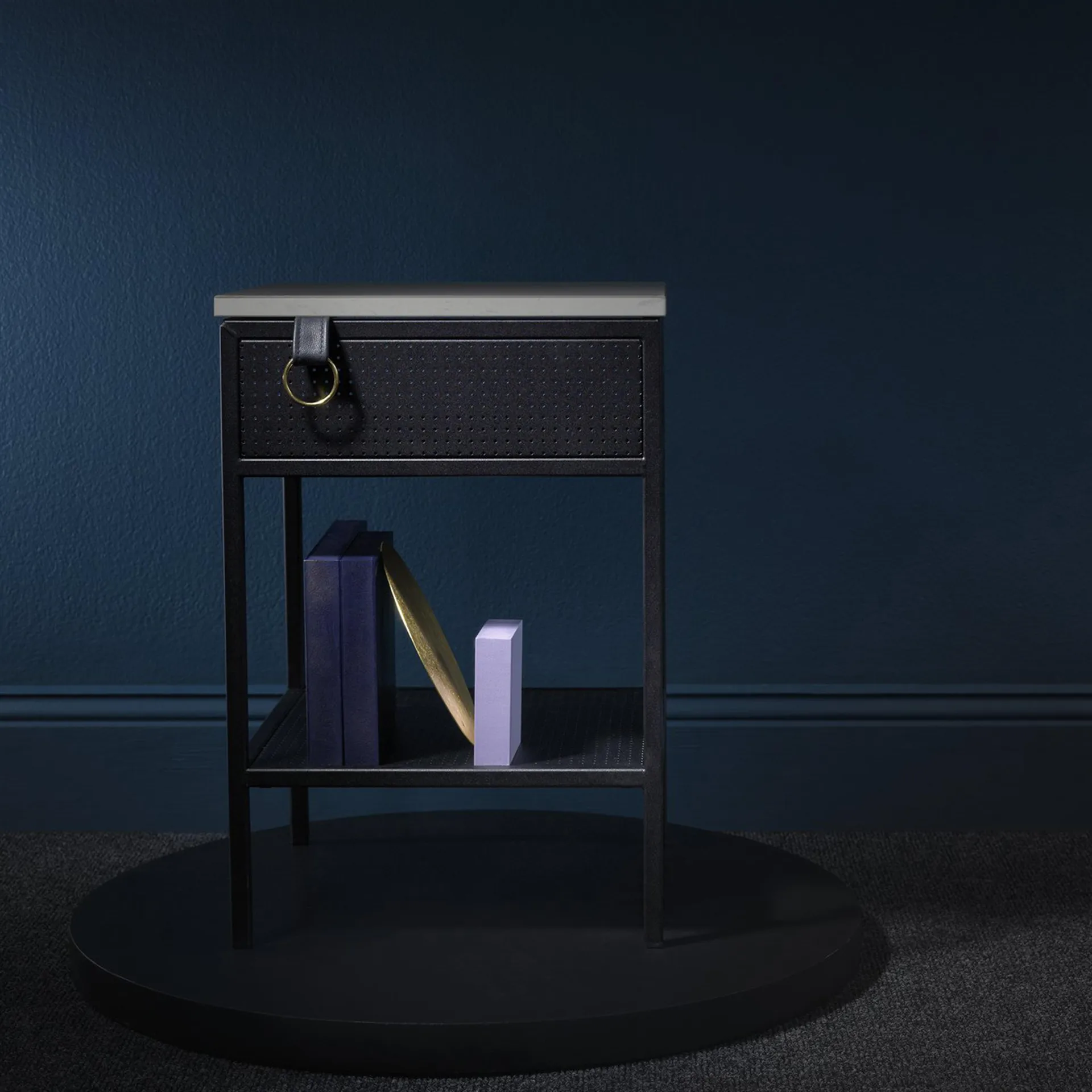 Tracy Beistelltisch, linkshänder, Schwarz Maze