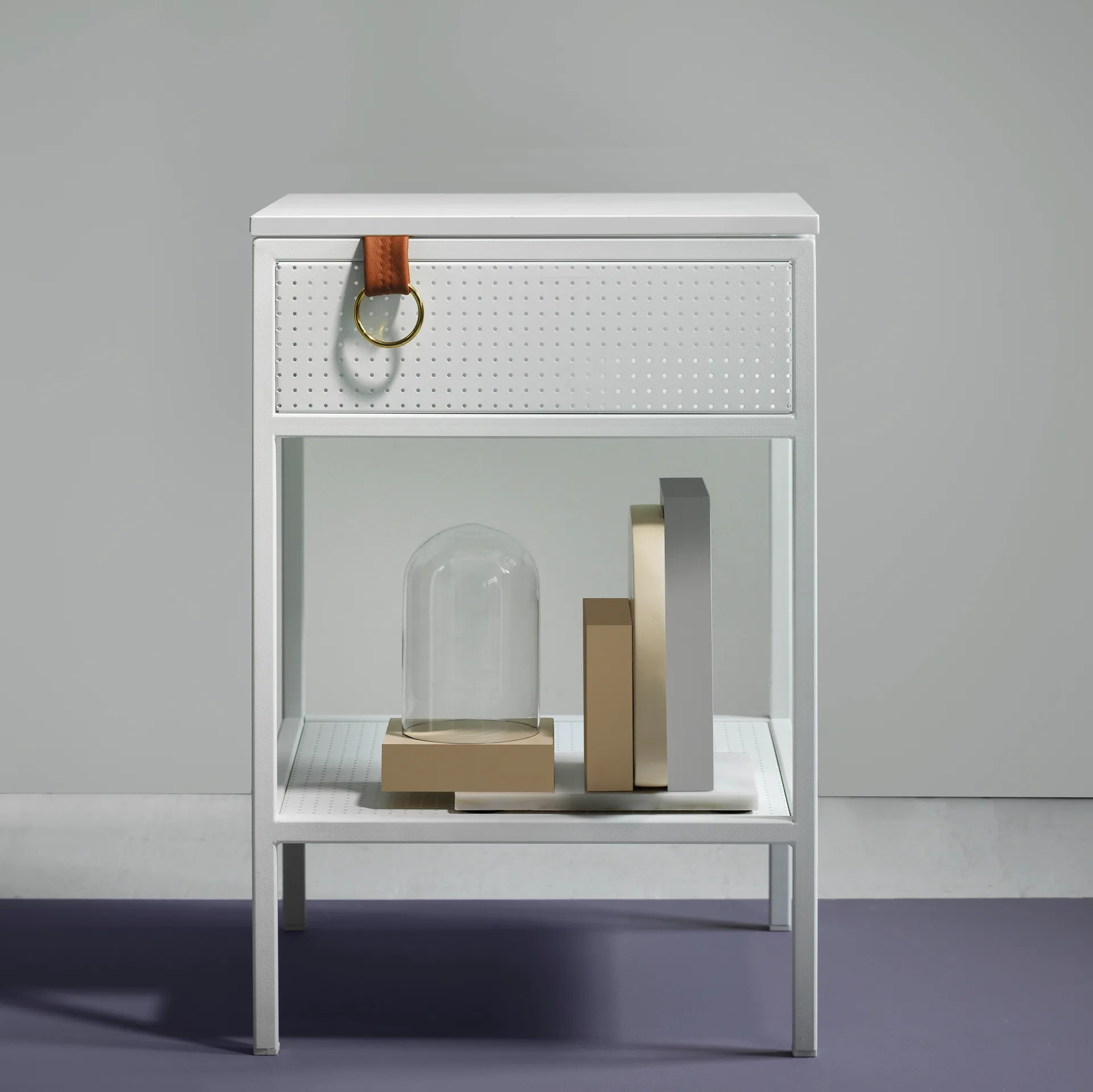 Tracy Beistelltisch, linkshänder, Weiß Maze